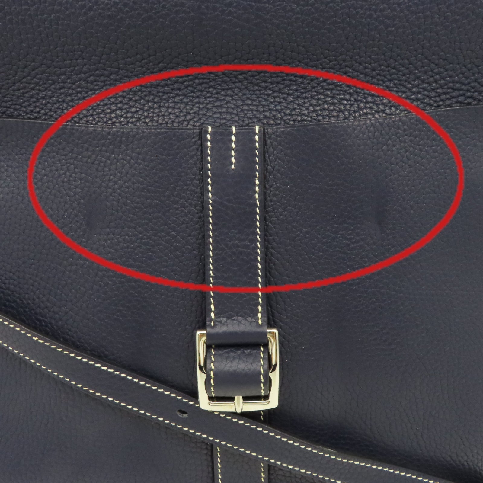 HERMES Clemence皮革Halzan 31 2Way Shoulder Bag銀扣手挽肩背兩用袋寶藍色