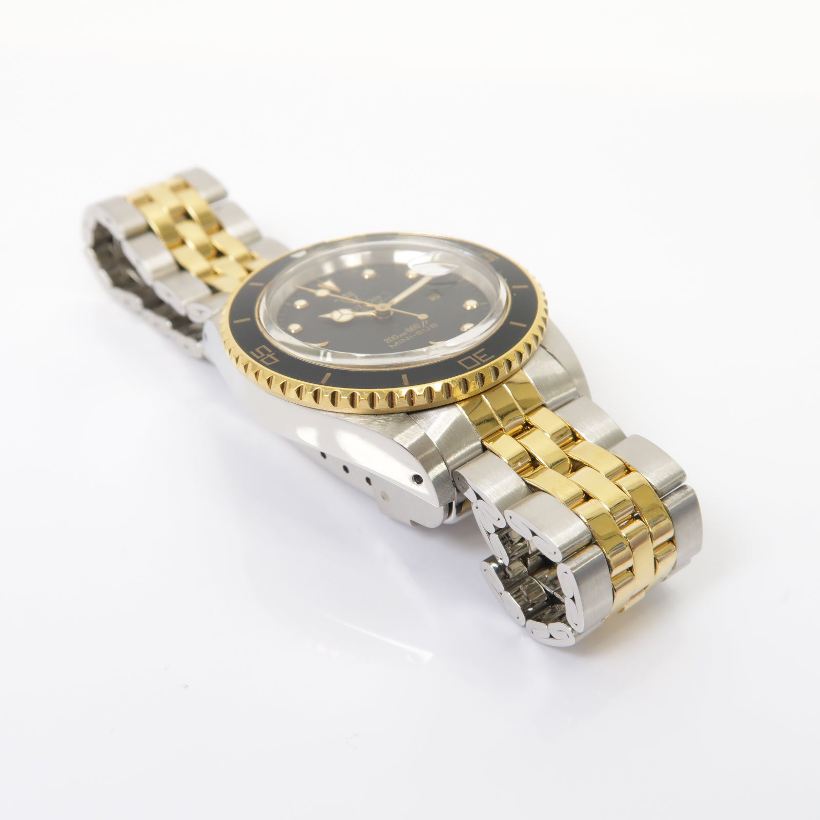 TUDOR Mini-Sub 30MM不鏽鋼/18K黃金手錶自動機芯黒色