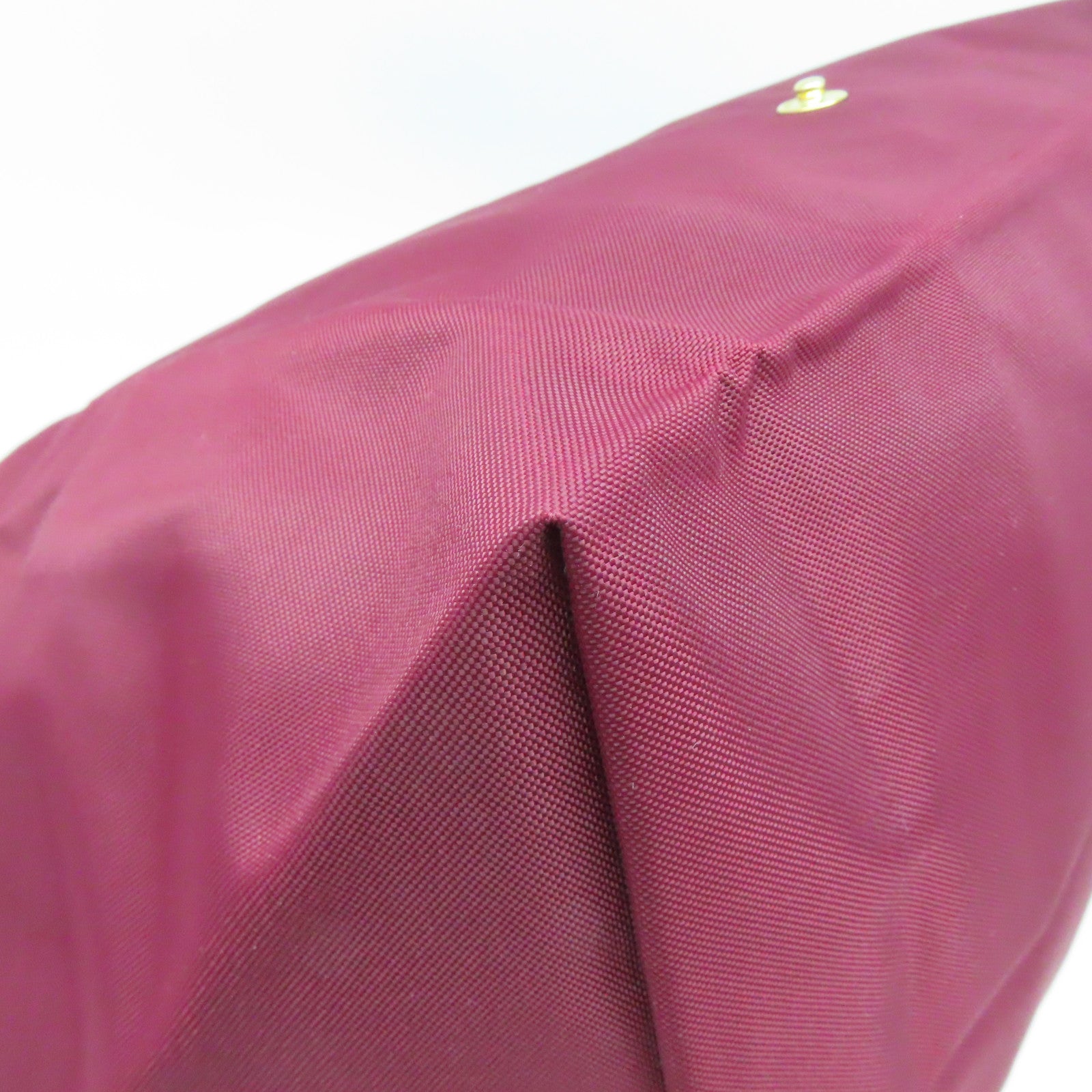 Longchamp 尼龙Handbag金扣手挽袋酒红色