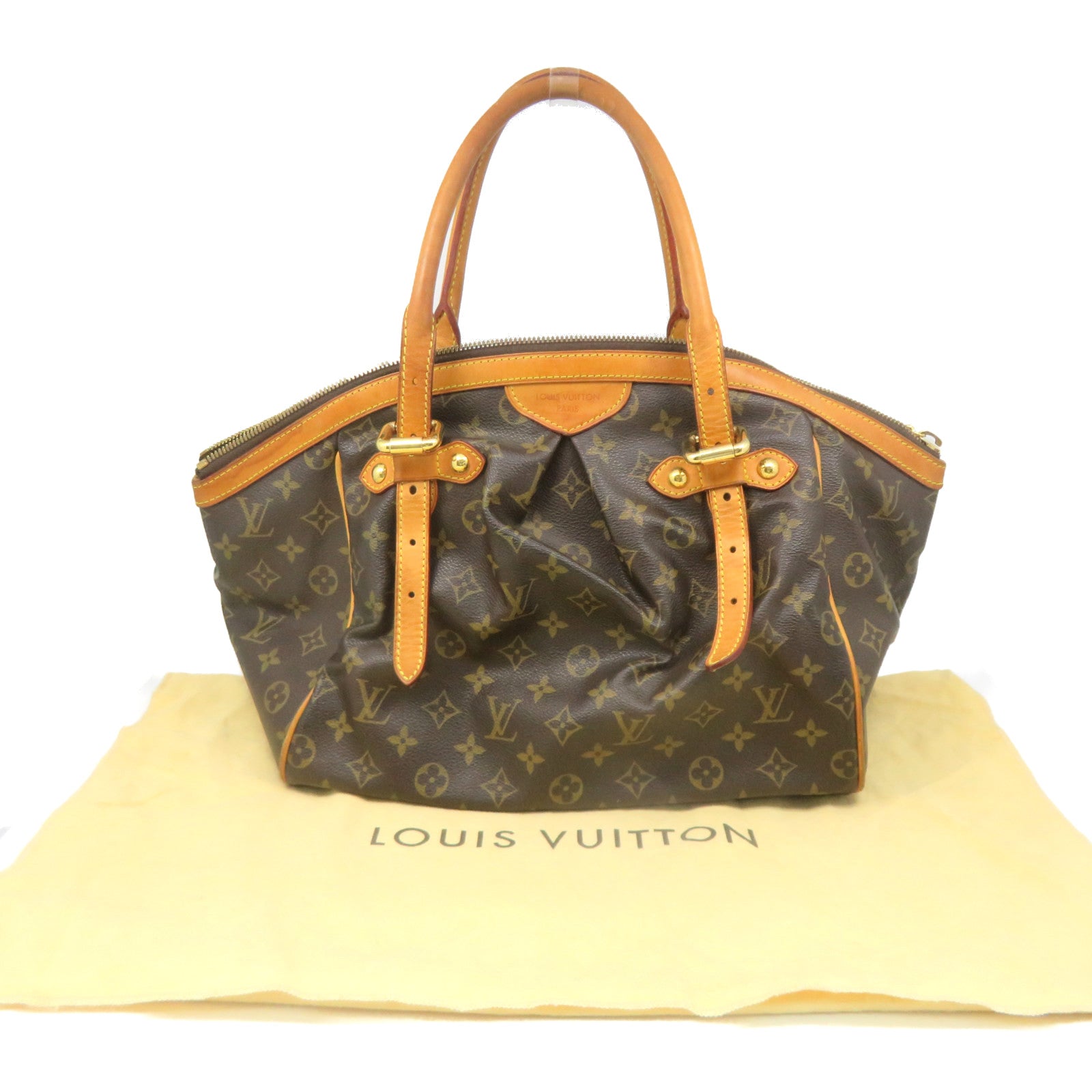 LOUIS VUITTON Monogram Tivoli GM Tote Bag肩背袋啡色