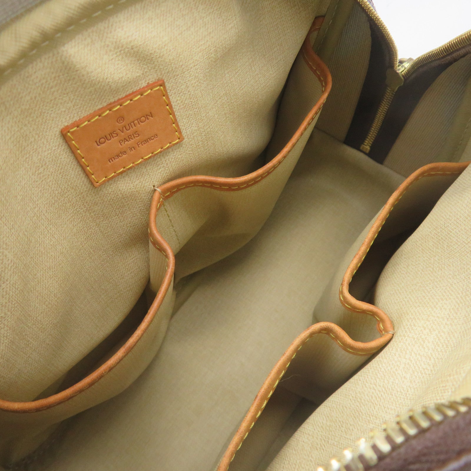LOUIS VUITTON Monogram Trouville PM Hand Bag brown