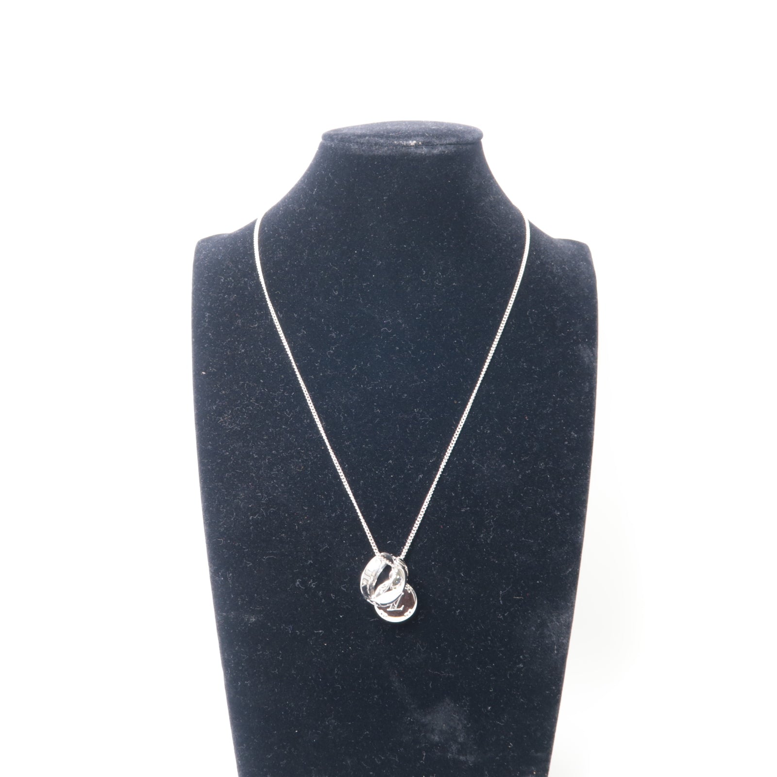 LOUIS VUITTON 金屬Ring Necklace Monogram項鍊銀色
