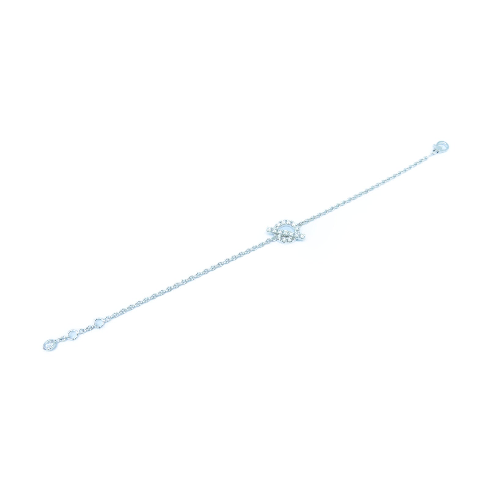 HERMES 18K白金Finesse Bracelet 0.55ct鑽石手鏈