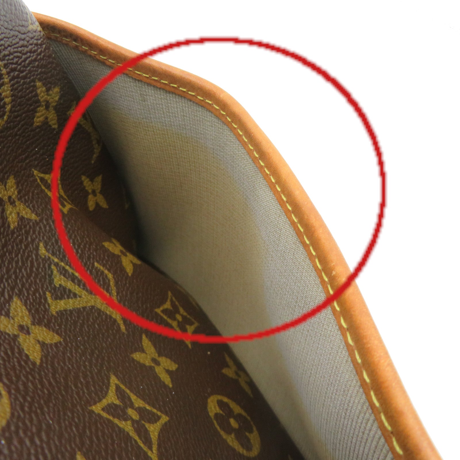 LOUIS VUITTON Monogram Trouville PM Hand Bag brown