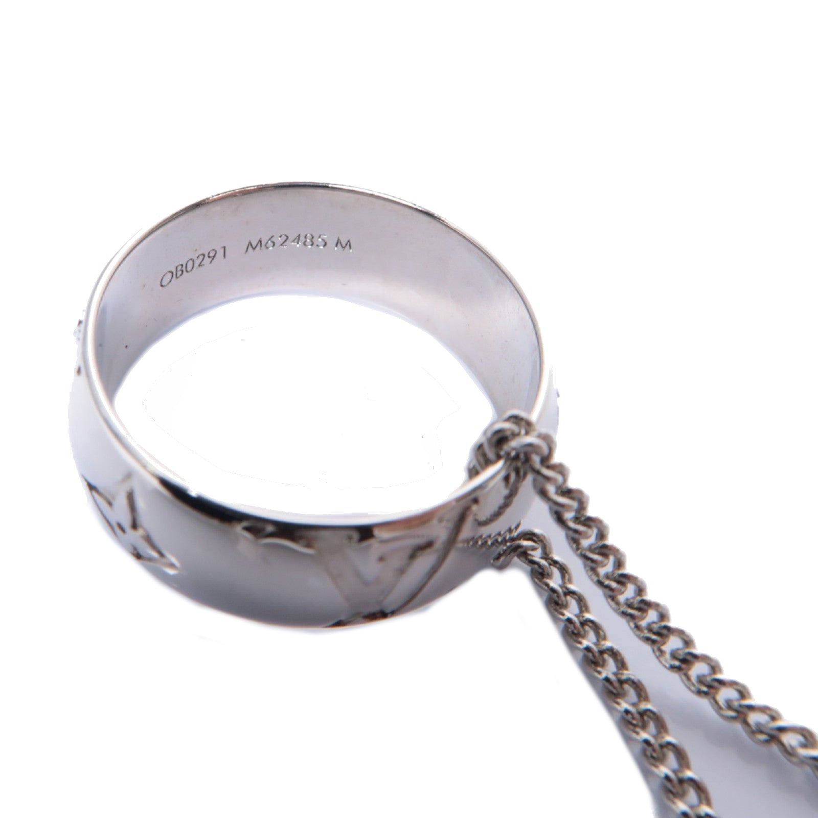 LOUIS VUITTON 金屬Ring Necklace Monogram項鍊銀色