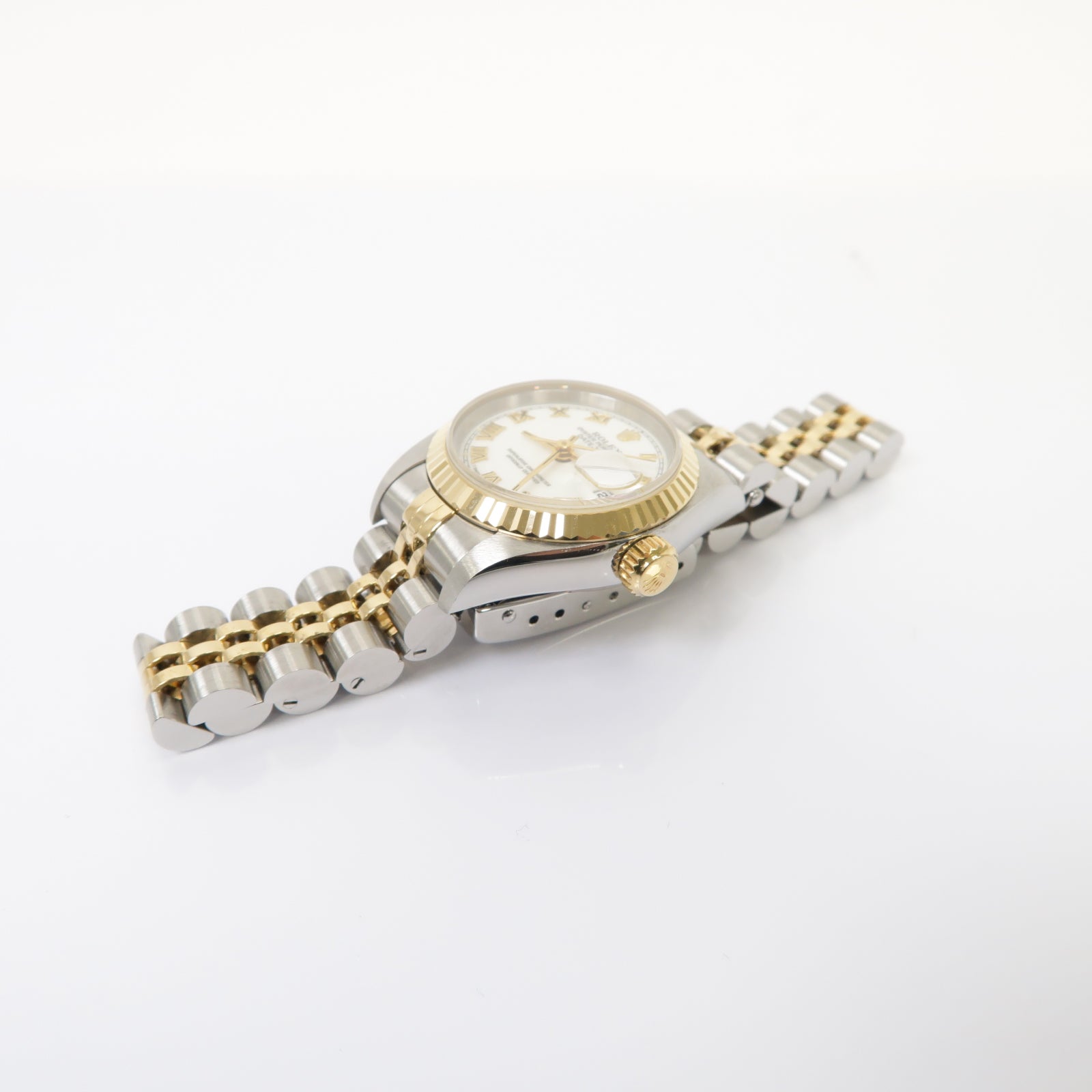 ROLEX Datejust 18K黄金/不鏽鋼手錶自動機芯白色