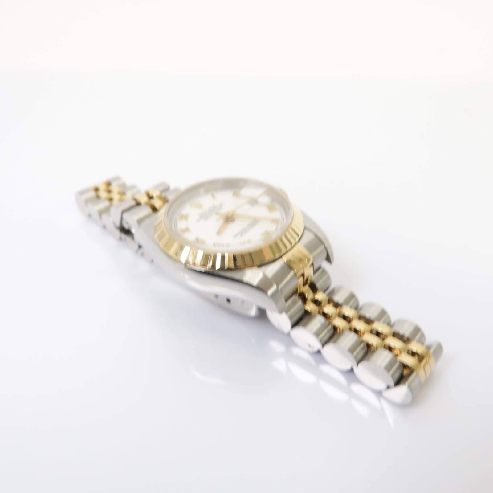 ROLEX Datejust 18K黄金/不鏽鋼手錶自動機芯白色
