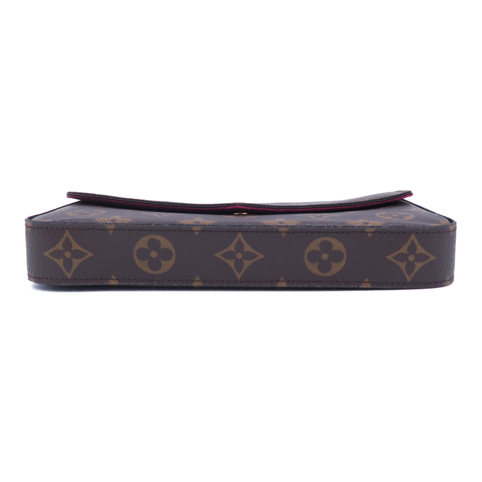 LOUIS VUITTON Monogram Felicie Pochette金扣鏈帶肩背袋啡色