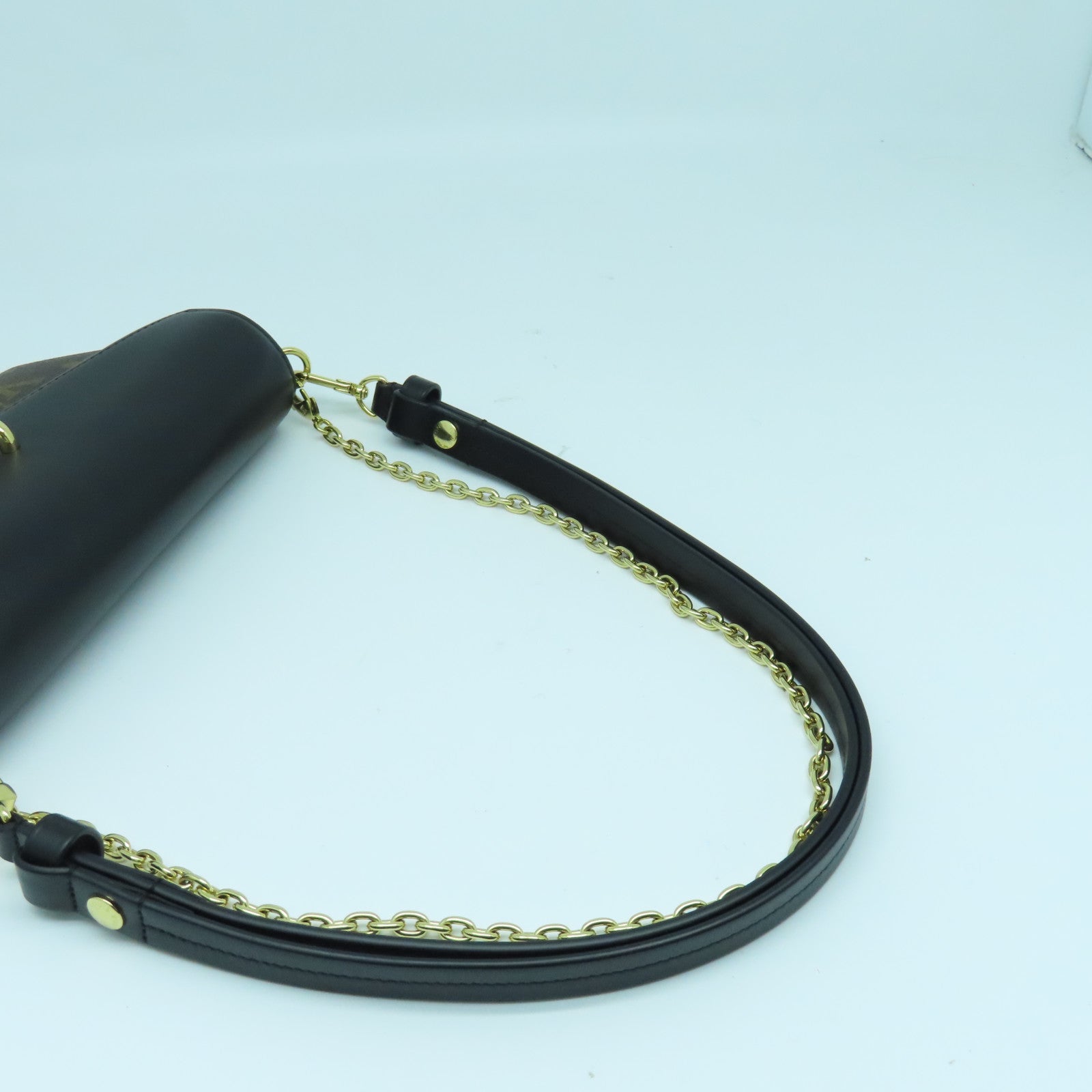 LOUIS VUITTON Monogram Padlock on Strap金扣肩背袋棕色/黑色