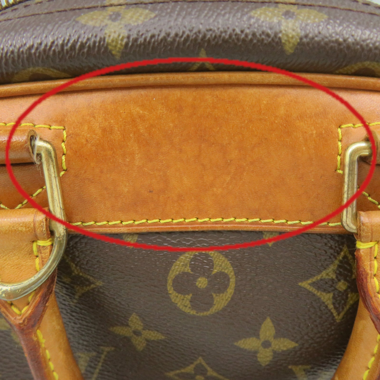 LOUIS VUITTON Monogram Trouville PM Hand Bag brown
