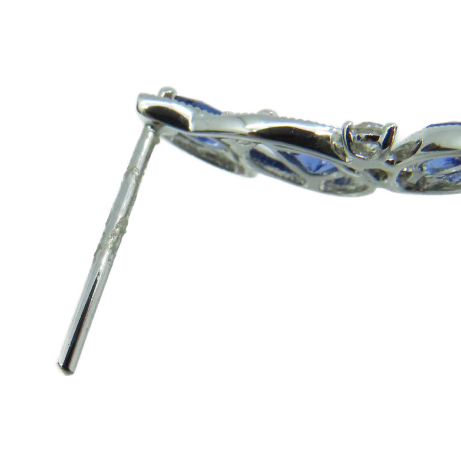 JEWELRY 【激减优惠】18K白金/0.72ct蓝宝石/0.06ct钻石Sapphire Earrings耳环