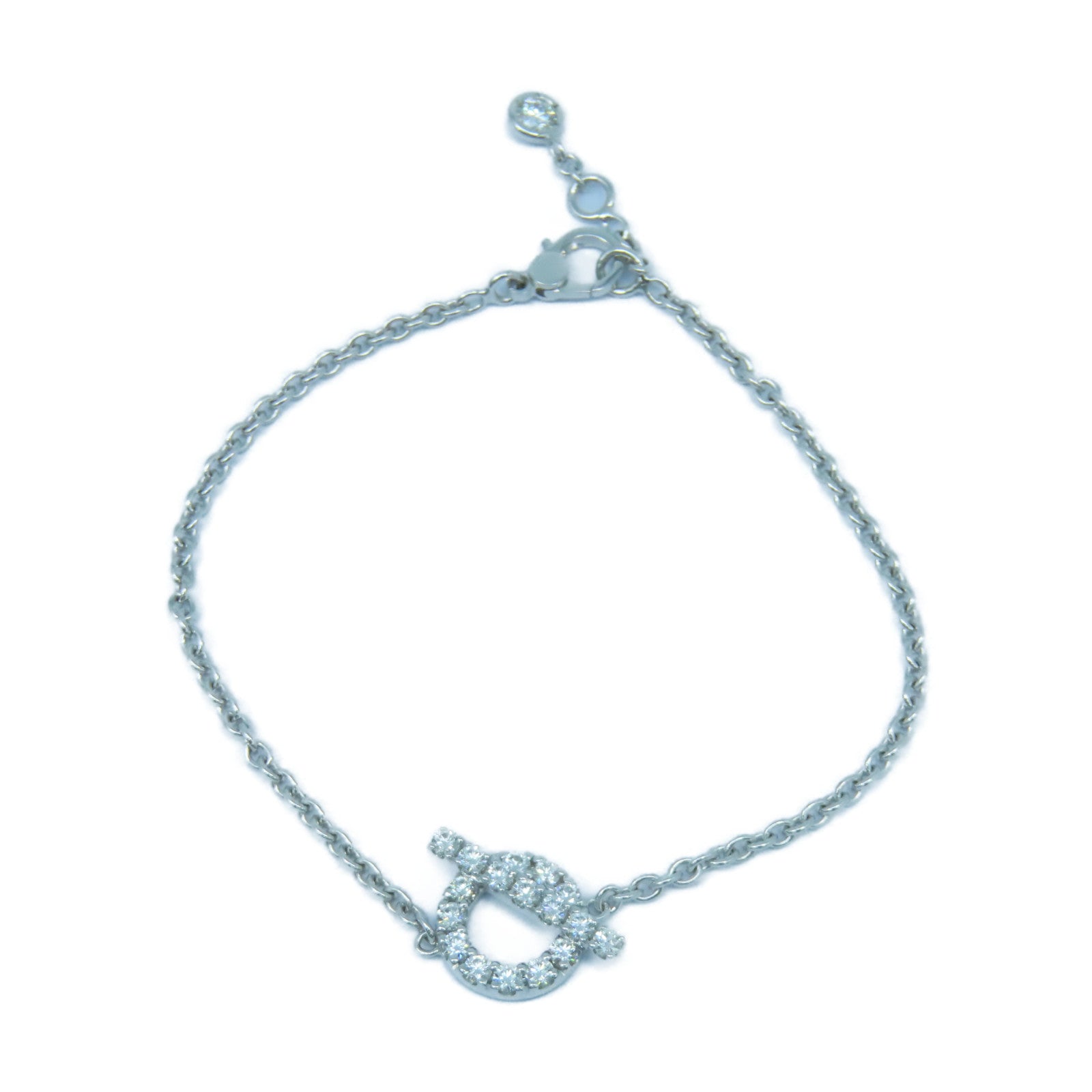 HERMES 18K白金Finesse Bracelet 0.55ct鑽石手鏈