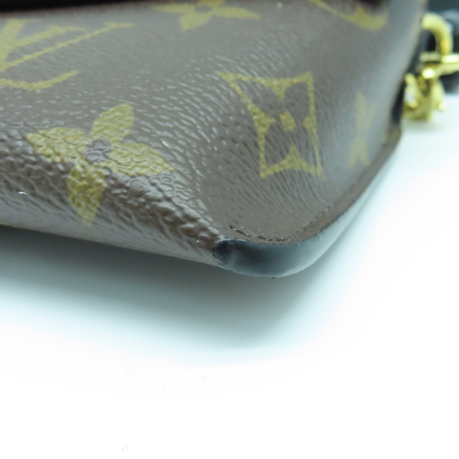 LOUIS VUITTON Monogram Padlock on Strap金扣肩背袋棕色/黑色