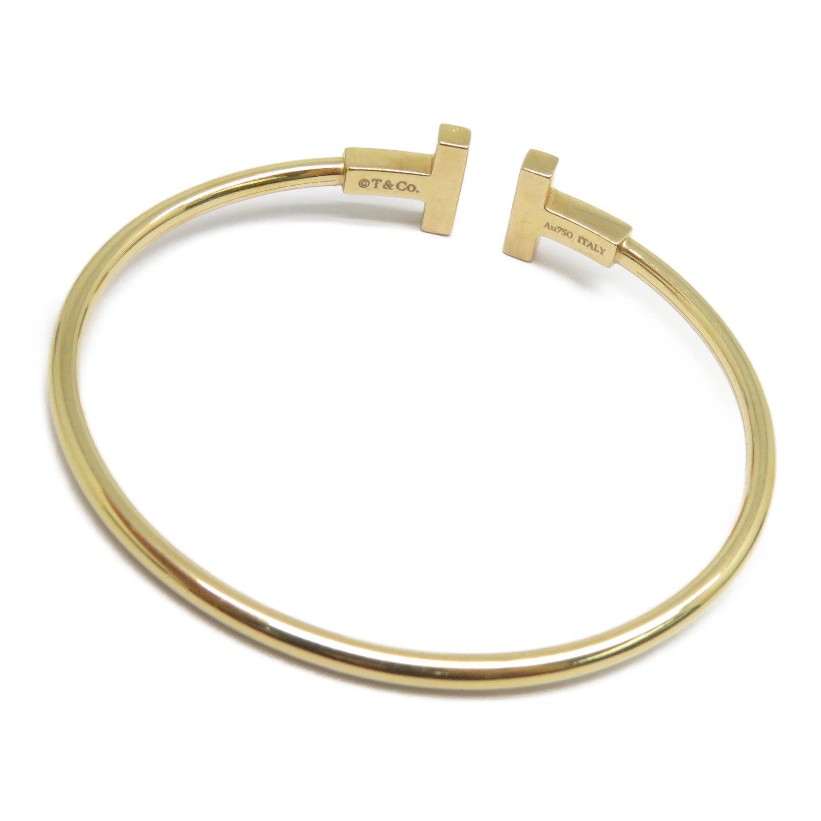 TIFFANY＆CO 18K玫瑰金T Wire Diamonds Mother of Pearl鑽石/珍珠母貝手鐲