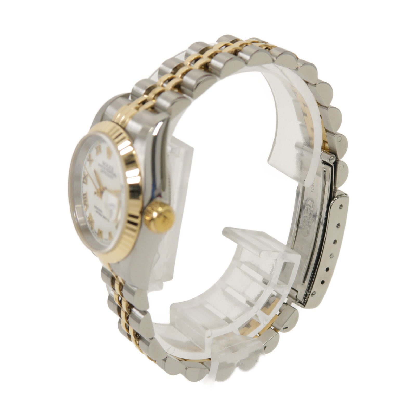 ROLEX Datejust 18K黄金/不鏽鋼手錶自動機芯白色