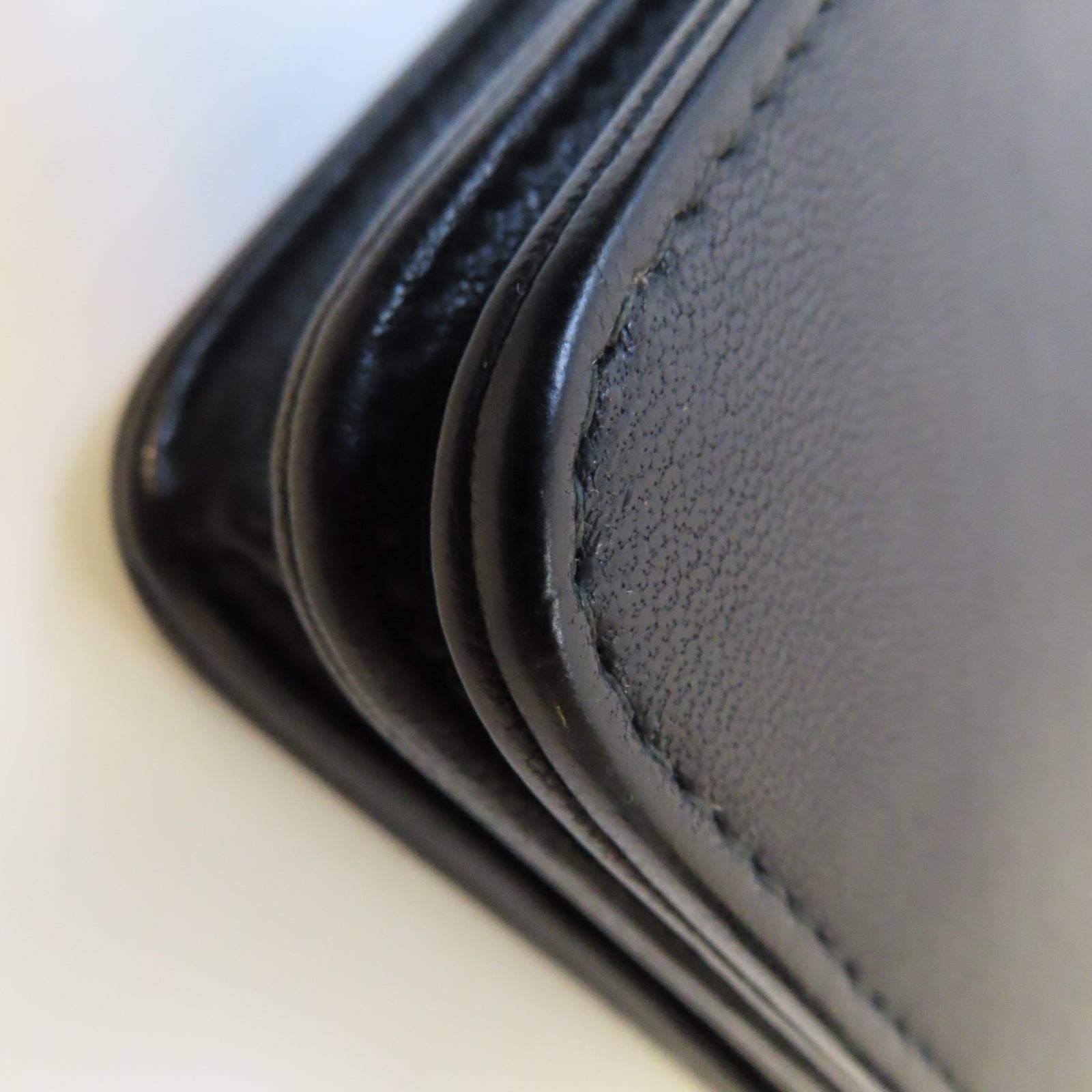 CHANEL 菱格牛皮皮革WOC Wallet On Chain金扣鏈帶肩背袋黑色