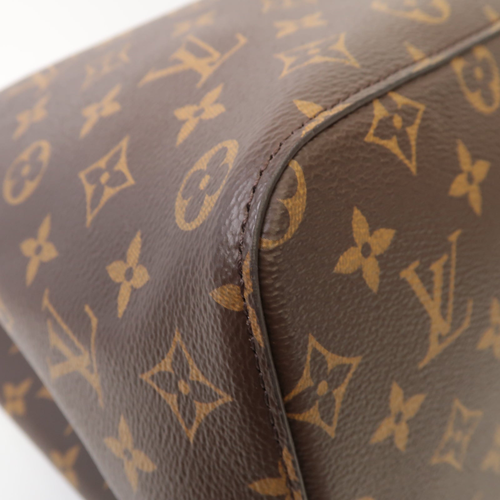 LOUIS VUITTON Monogram Neo Noe MM金扣肩背袋啡色/粉紅色