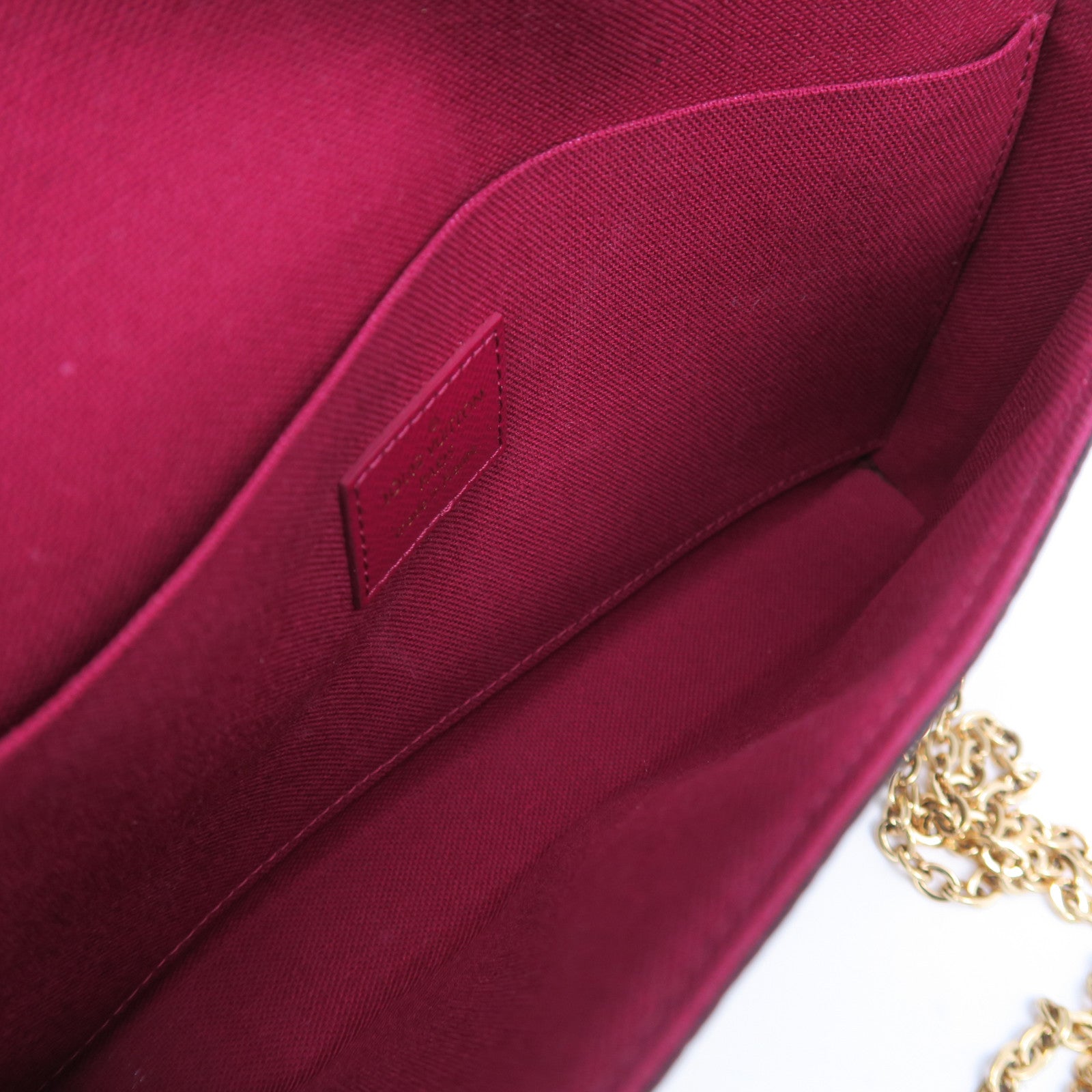LOUIS VUITTON Monogram Felicie Pochette金扣鏈帶肩背袋啡色