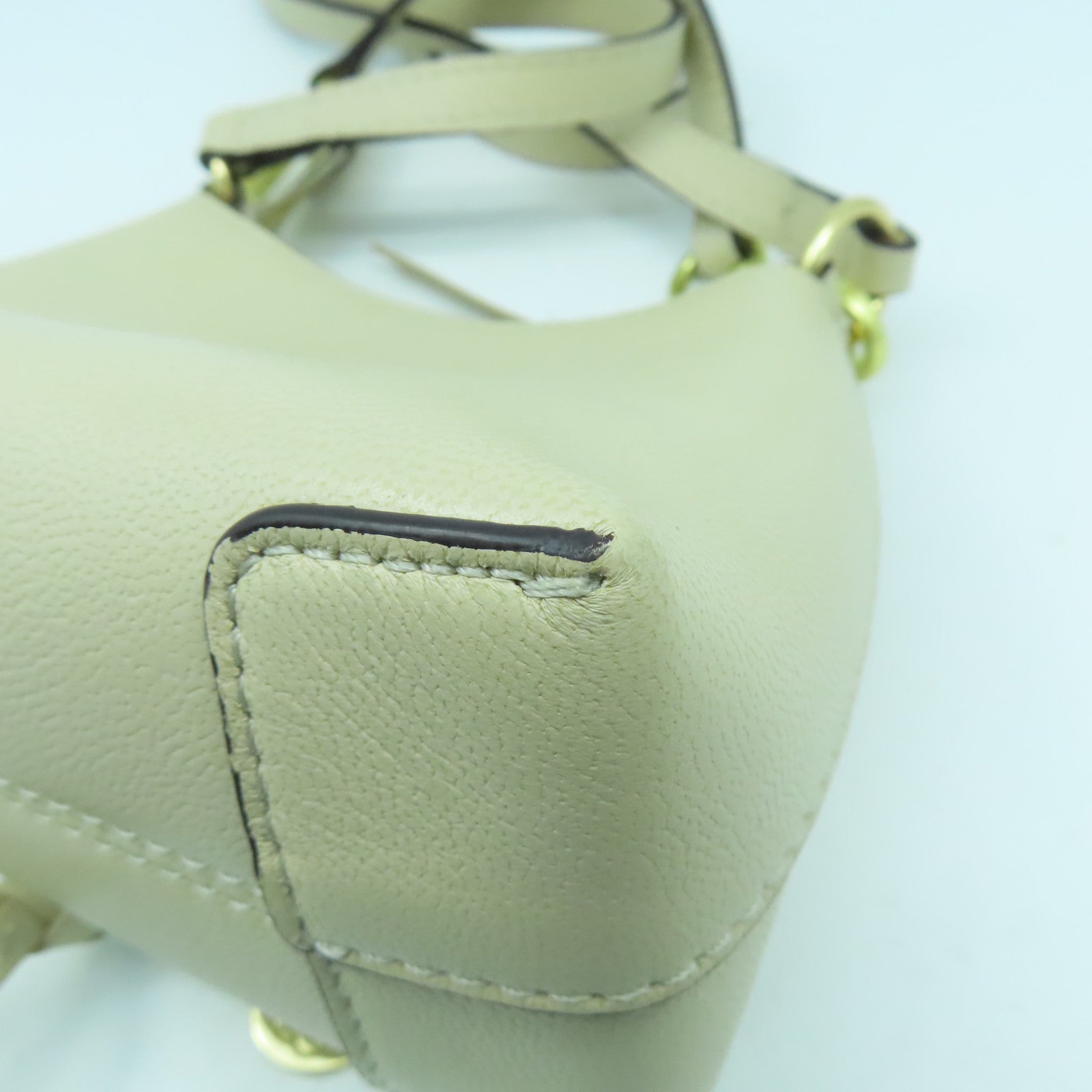 Chloe 牛皮皮革Shoulder Bag金扣手挽肩背兩用袋米色