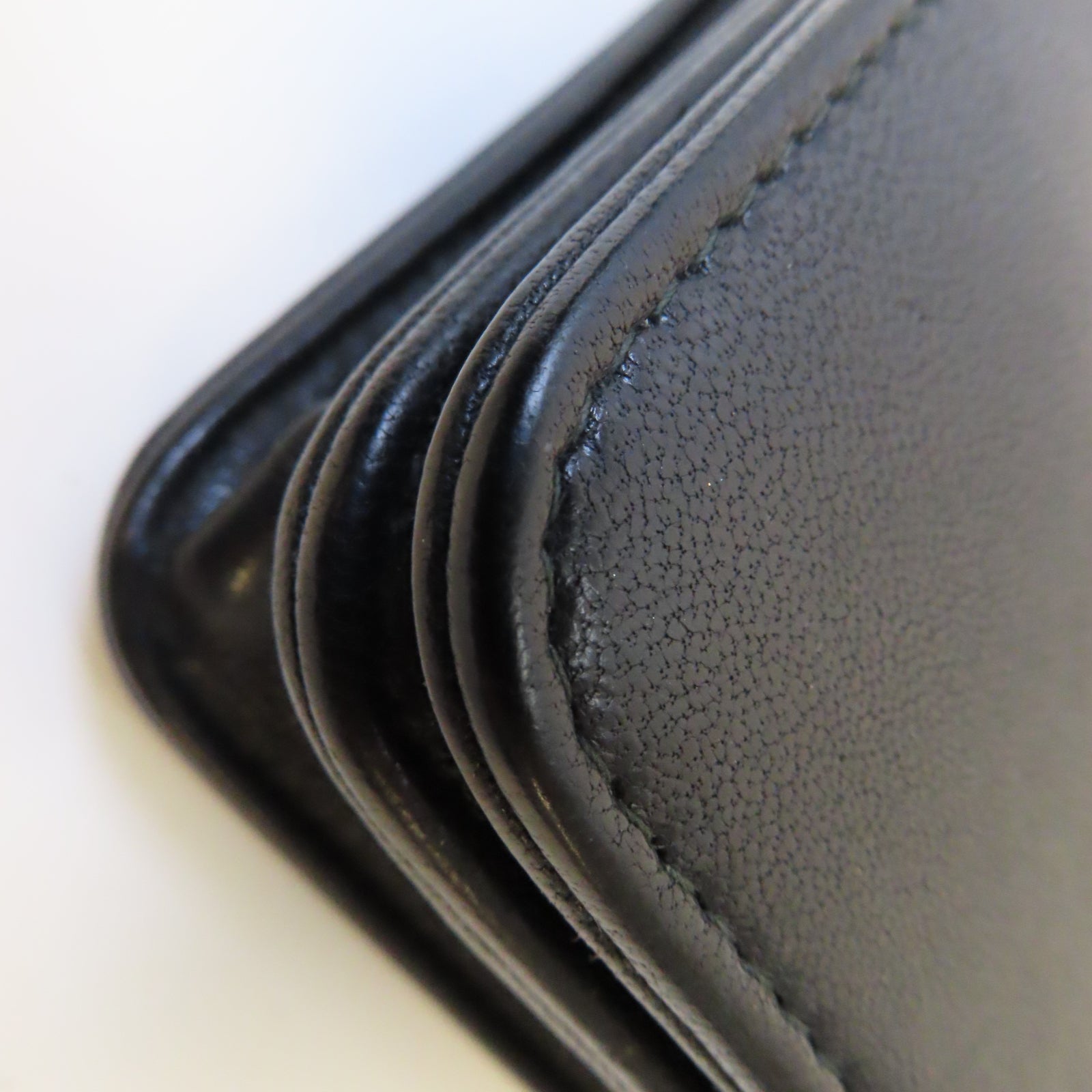 CHANEL 菱格牛皮皮革WOC Wallet On Chain金扣鏈帶肩背袋黑色