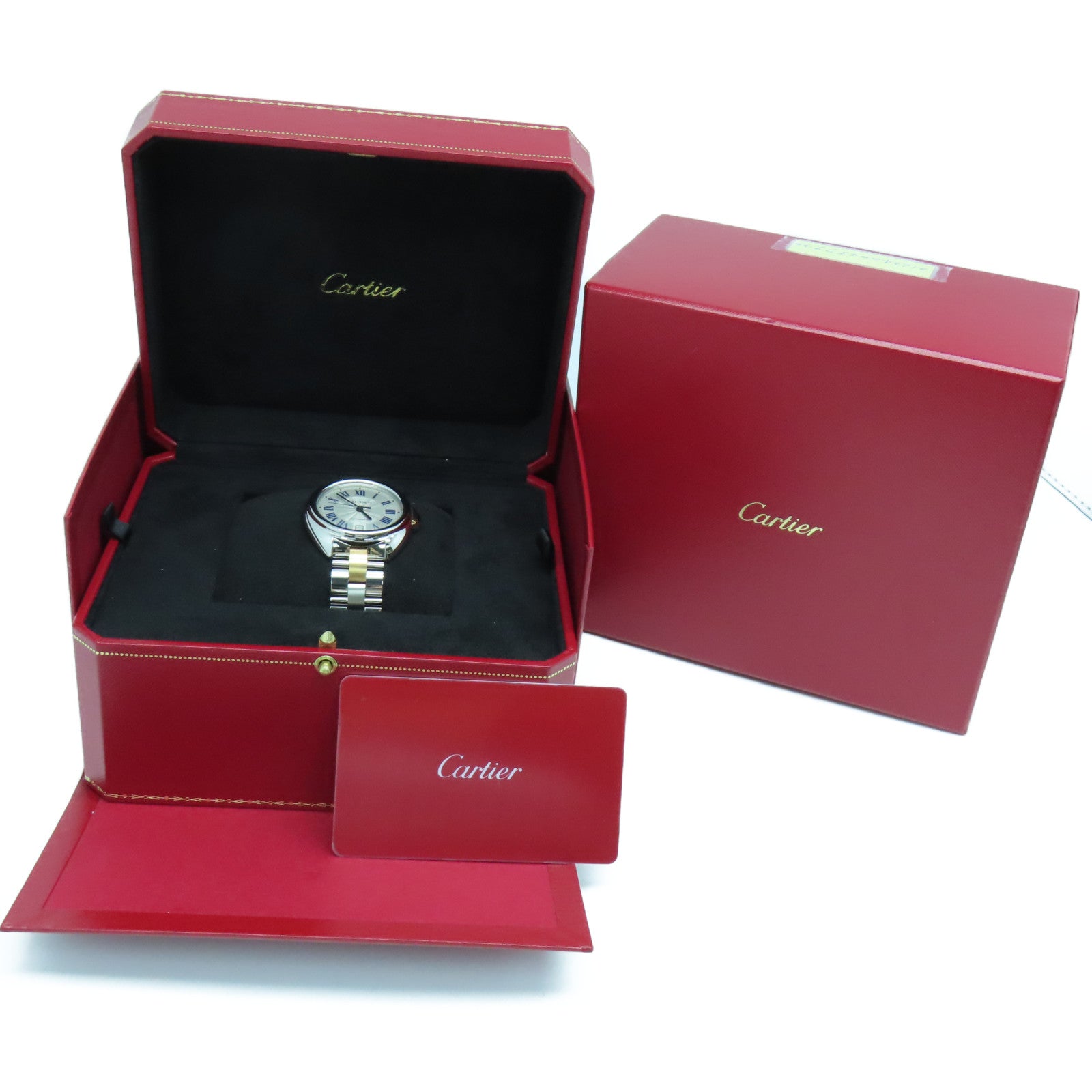CARTIER 【激減優惠】Cle de Cartier 18K/不鏽鋼手錶自動機芯銀色