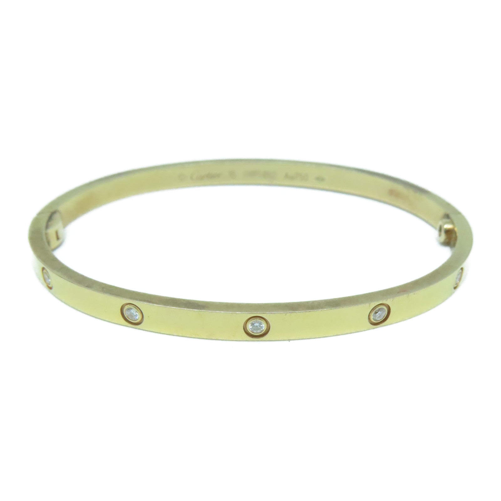 CARTIER 18K玫瑰金Mini Love Bracelet 10 Diamond钻石手镯