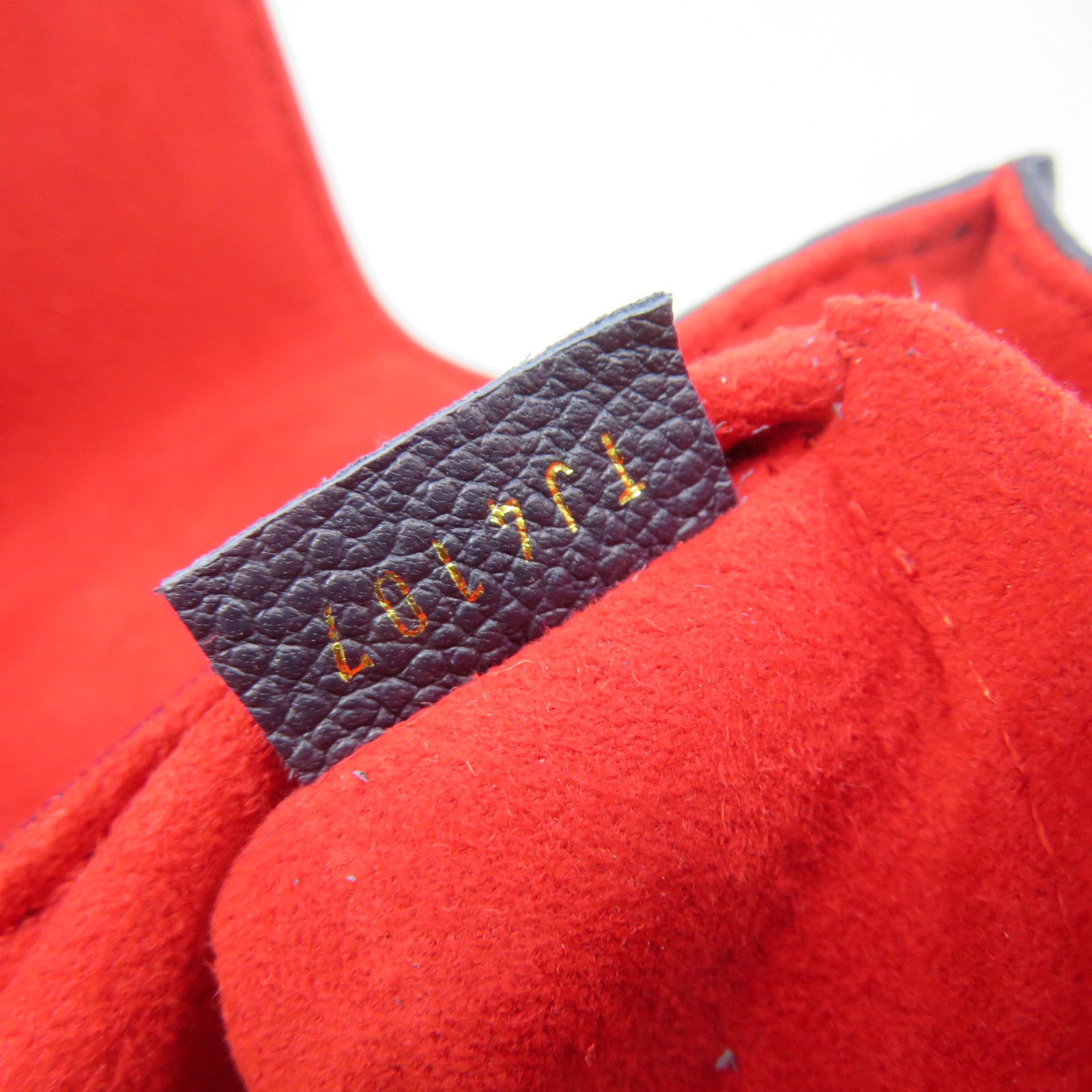 LOUIS VUITTON Mono-Empreinte Saint Sulpice PM Shoulder Bag金扣鏈帶肩背袋寶藍色/紅色