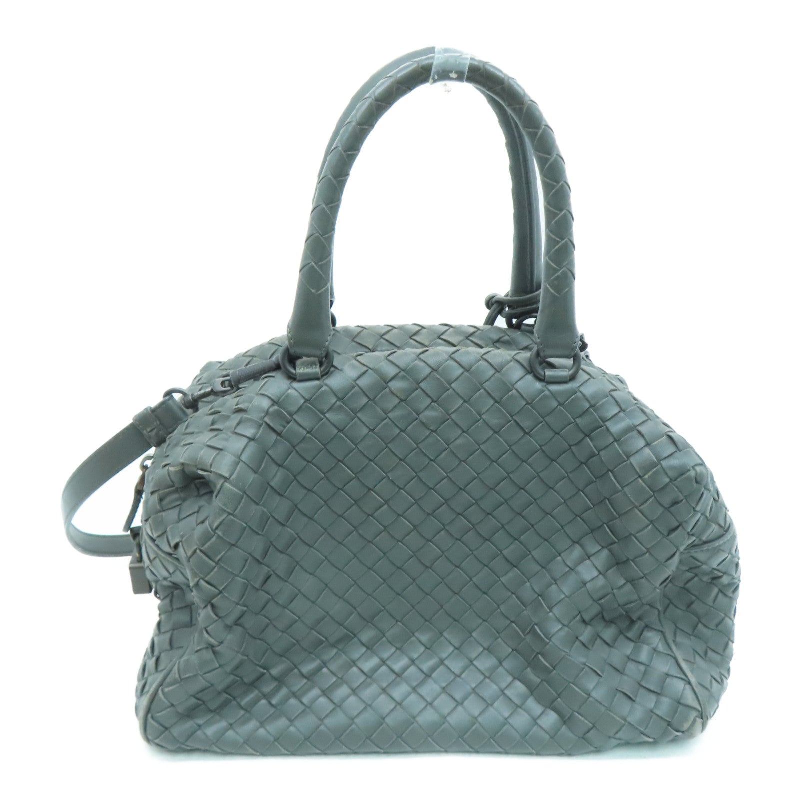 BOTTEGA VENETA 【Sharp Discount】Craftskin Leather 2way Shoulder Bag Handle Shoulder Bag Gray