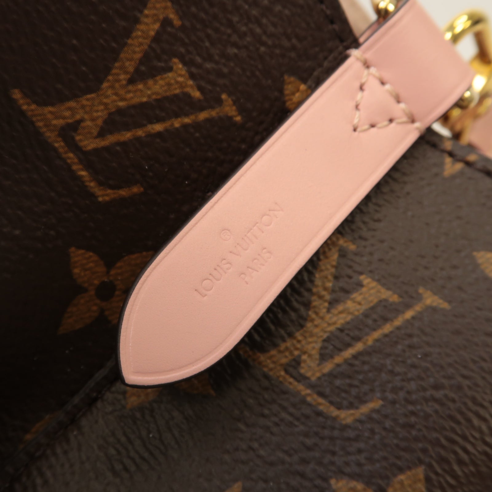 LOUIS VUITTON Monogram Neo Noe MM金扣肩背袋啡色/粉紅色