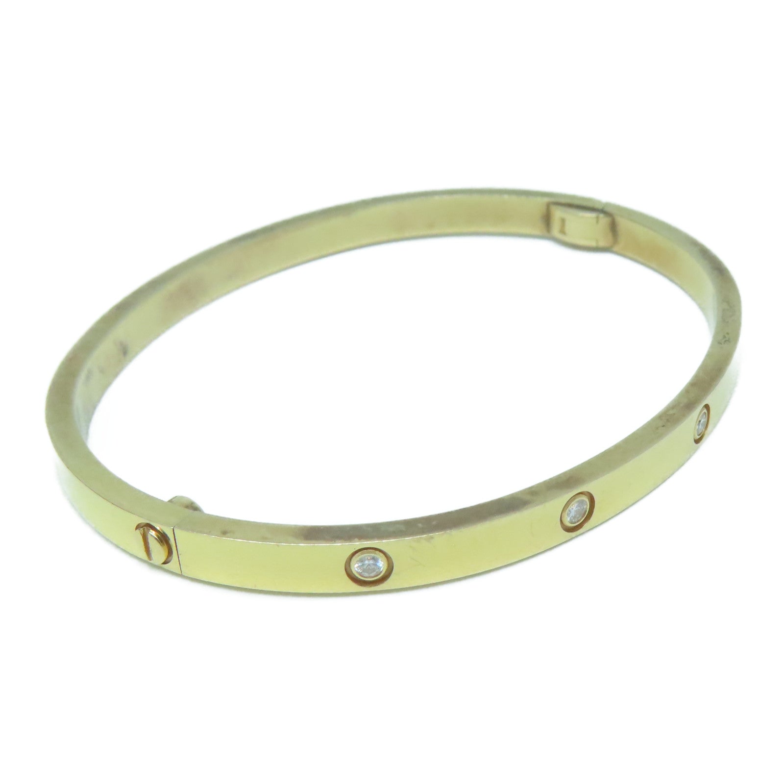 CARTIER 18K玫瑰金Mini Love Bracelet 10 Diamond钻石手镯
