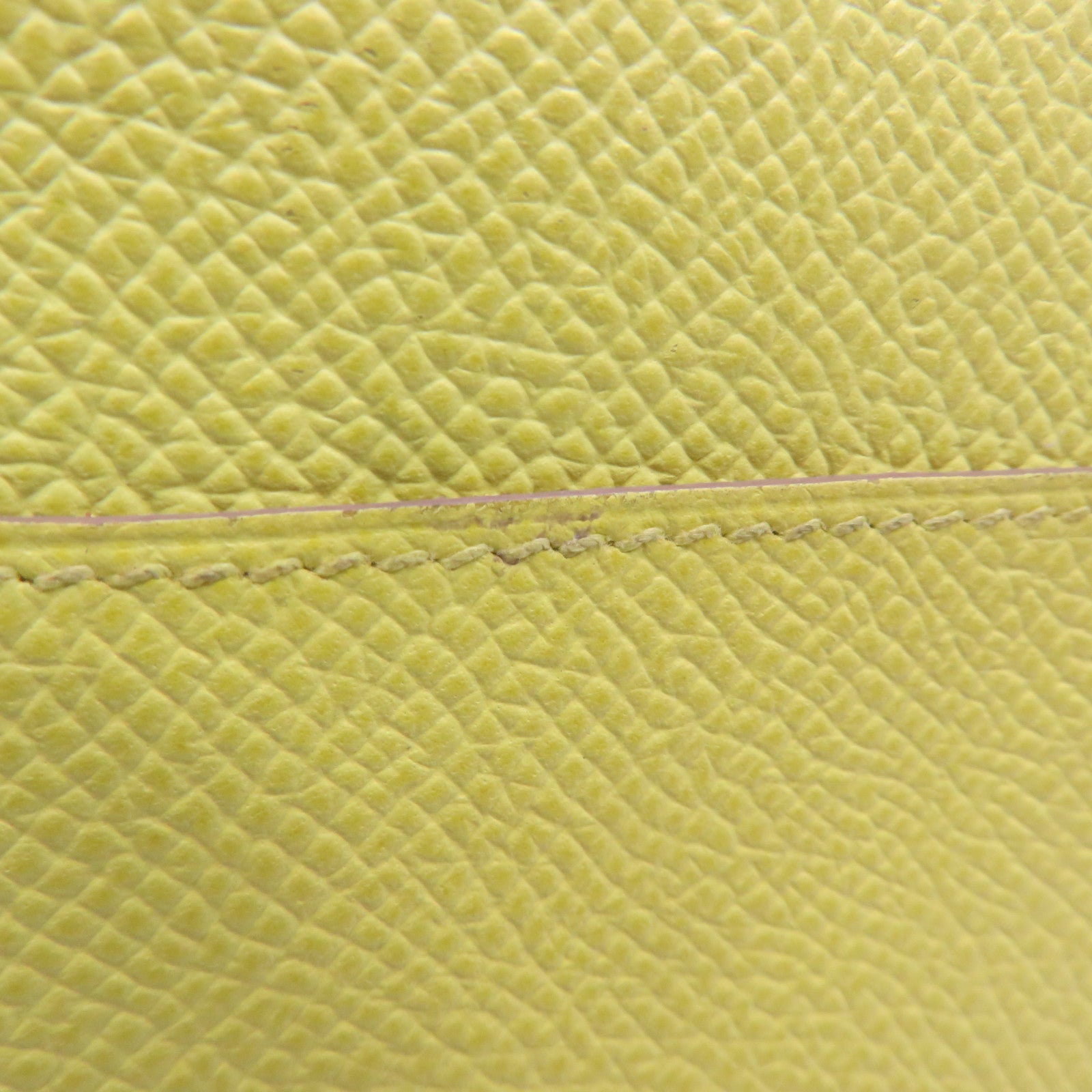 HERMES Epsom皮革Constance Wallet银扣钱包Soufre/柠檬黄