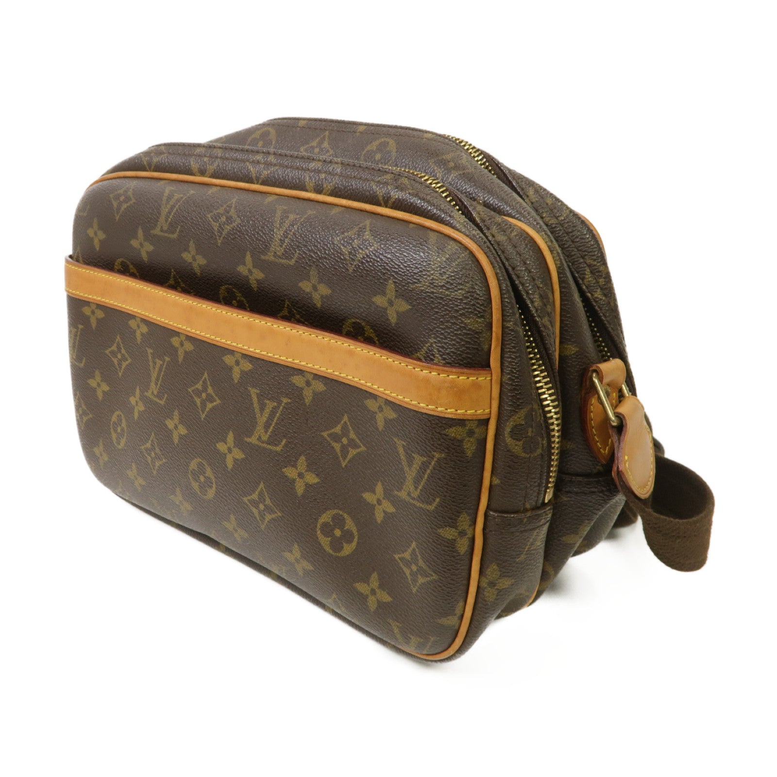 LOUIS VUITTON Monogram Reporter PM金扣肩背袋肩背袋