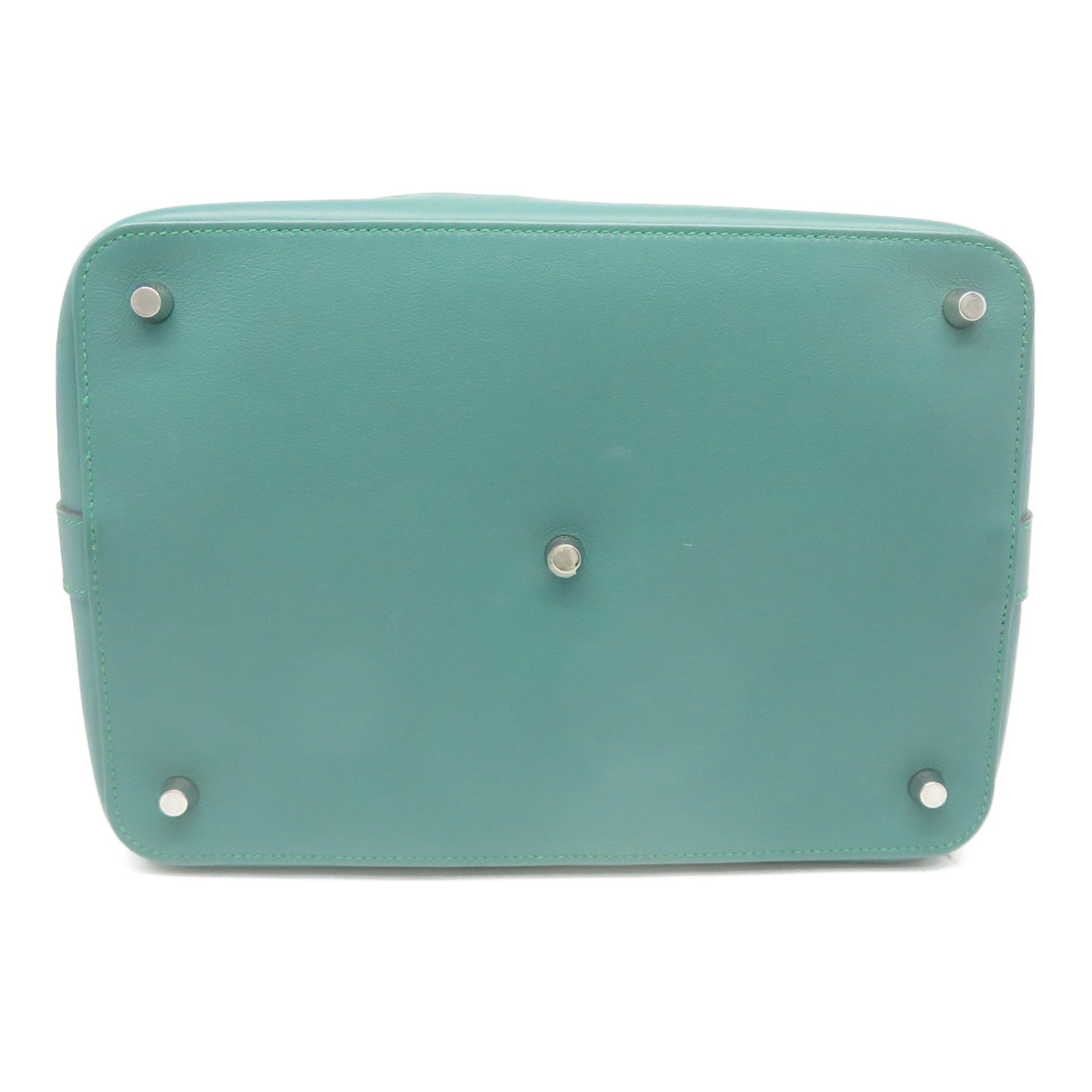 HERMES [Sharp Discount] Evercolor Leather Toolbox 26 Silver Buckle Handle Shoulder Backpack Malachite Green/Malachite/Z6