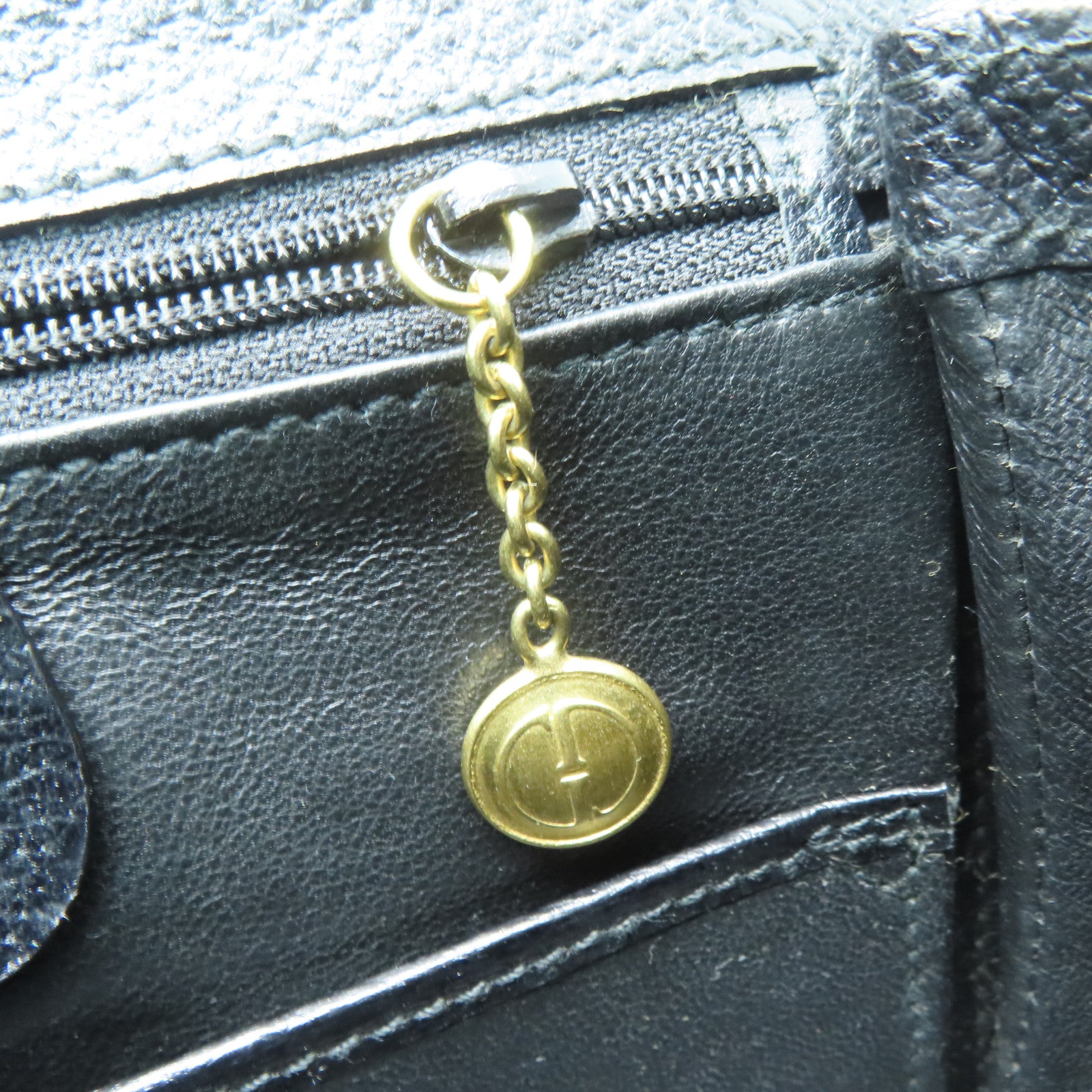 GUCCI 牛皮皮革Vintage Bamboo Bag金扣手挽肩背兩用袋黑色