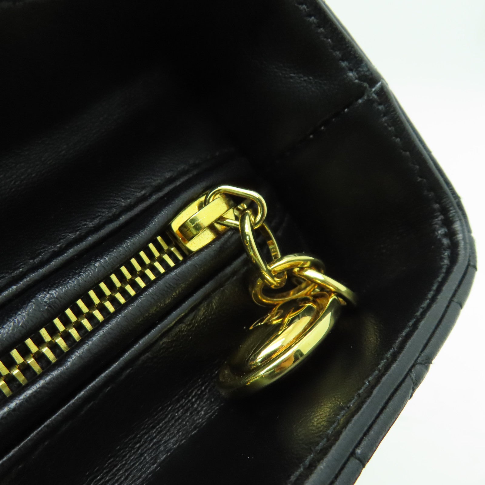 Dior 羊皮皮革Lady Dior金扣手挽肩背兩用袋黑色
