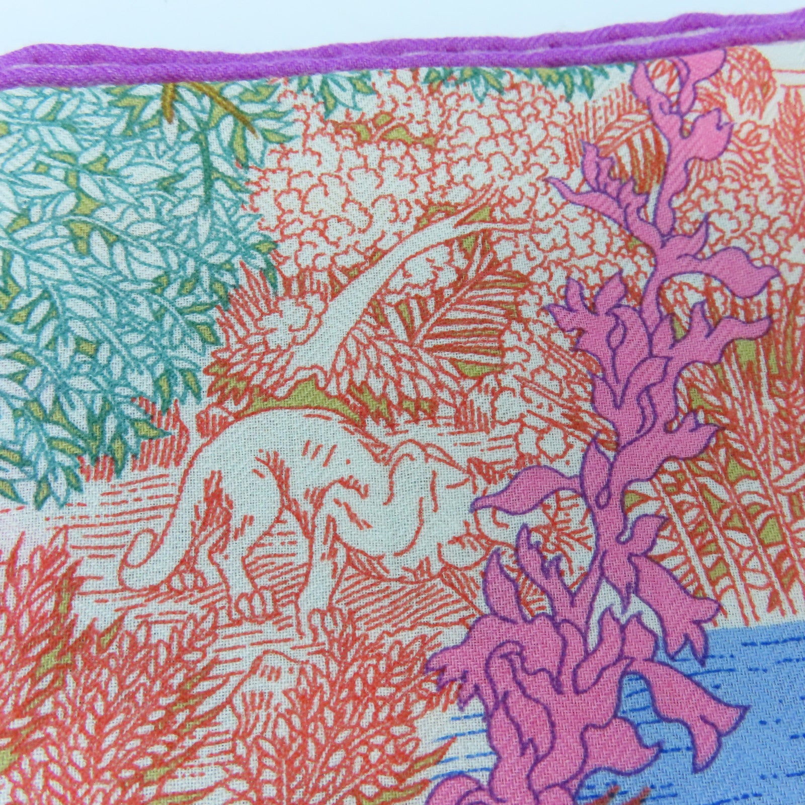 HERMES 【激減優惠】絲質羊絨Mon Premier Galop Shawl 140絲巾彩色/紫色