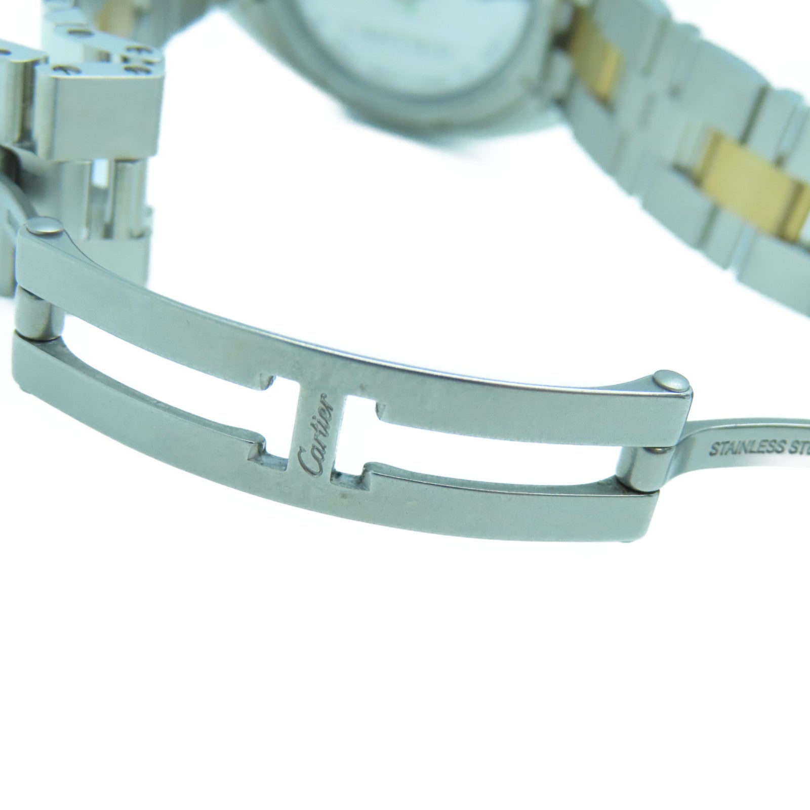 CARTIER 【激減優惠】Cle de Cartier 18K/不鏽鋼手錶自動機芯銀色