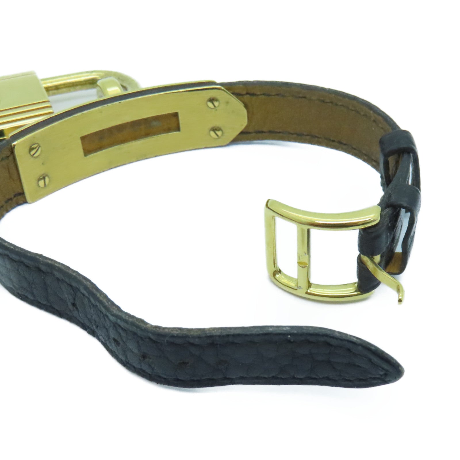 HERMES Kelly Watch不锈钢手表石英机芯黒色