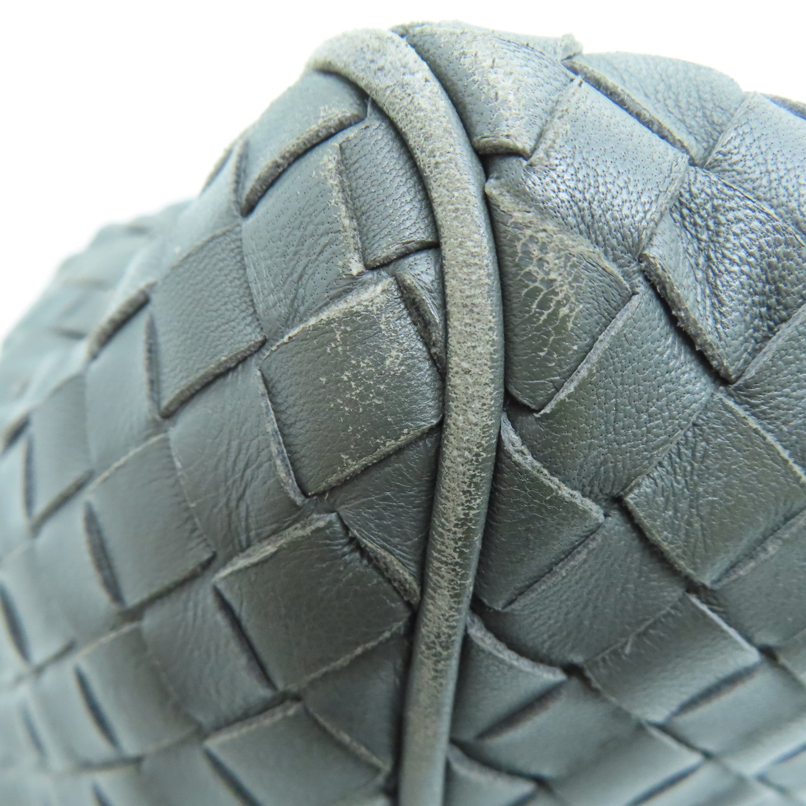 BOTTEGA VENETA 【Sharp Discount】Craftskin Leather 2way Shoulder Bag Handle Shoulder Bag Gray