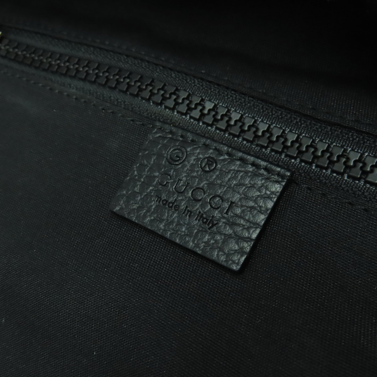 GUCCI 帆布Backpack銀扣背包黑色
