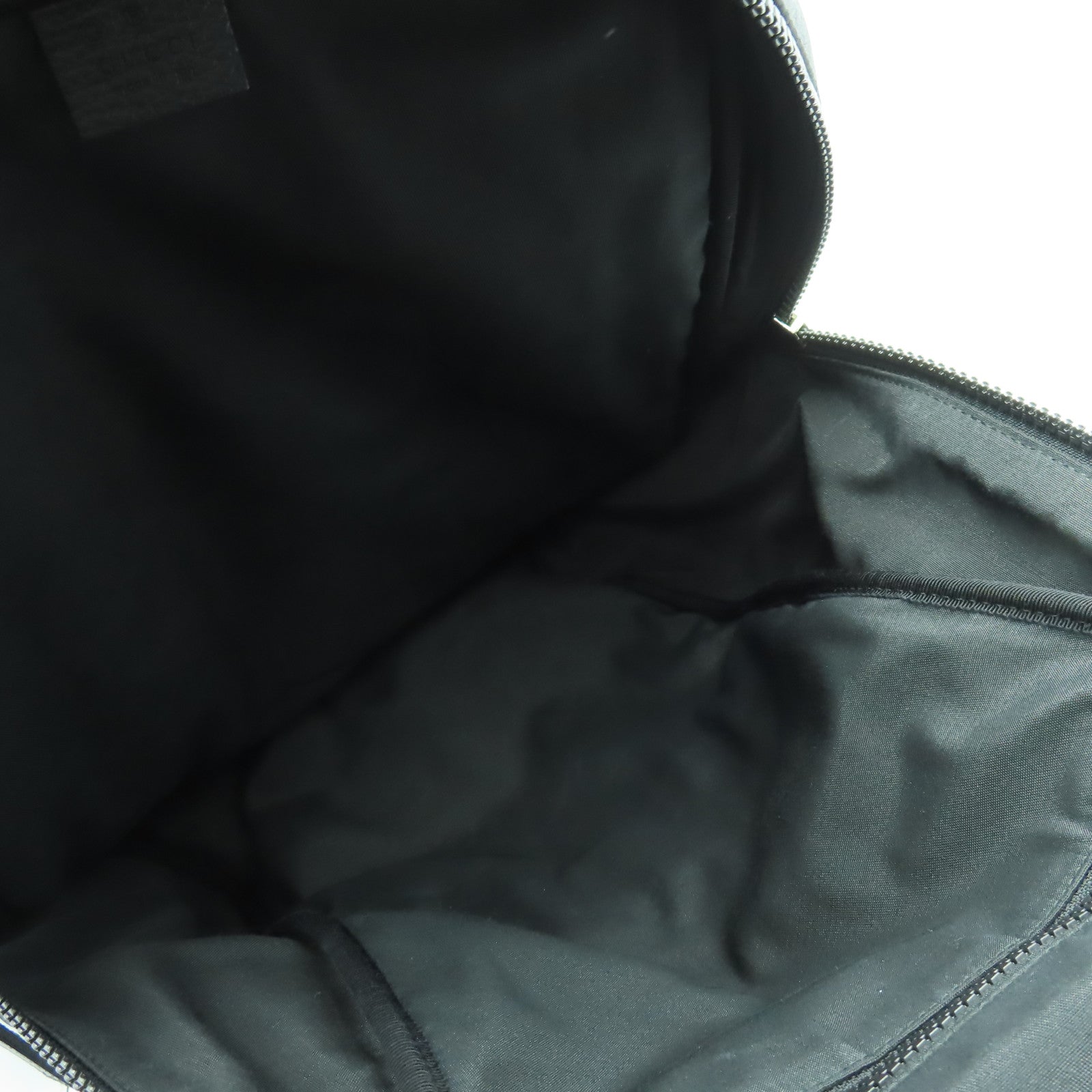GUCCI 帆布Backpack銀扣背包黑色