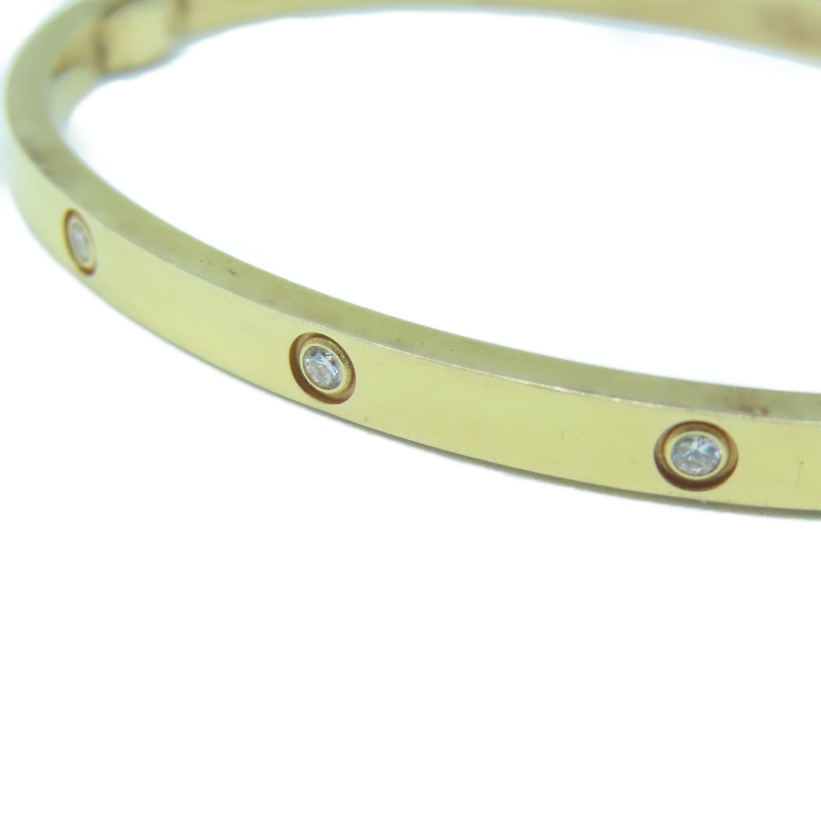 CARTIER 18K玫瑰金Mini Love Bracelet 10 Diamond钻石手镯