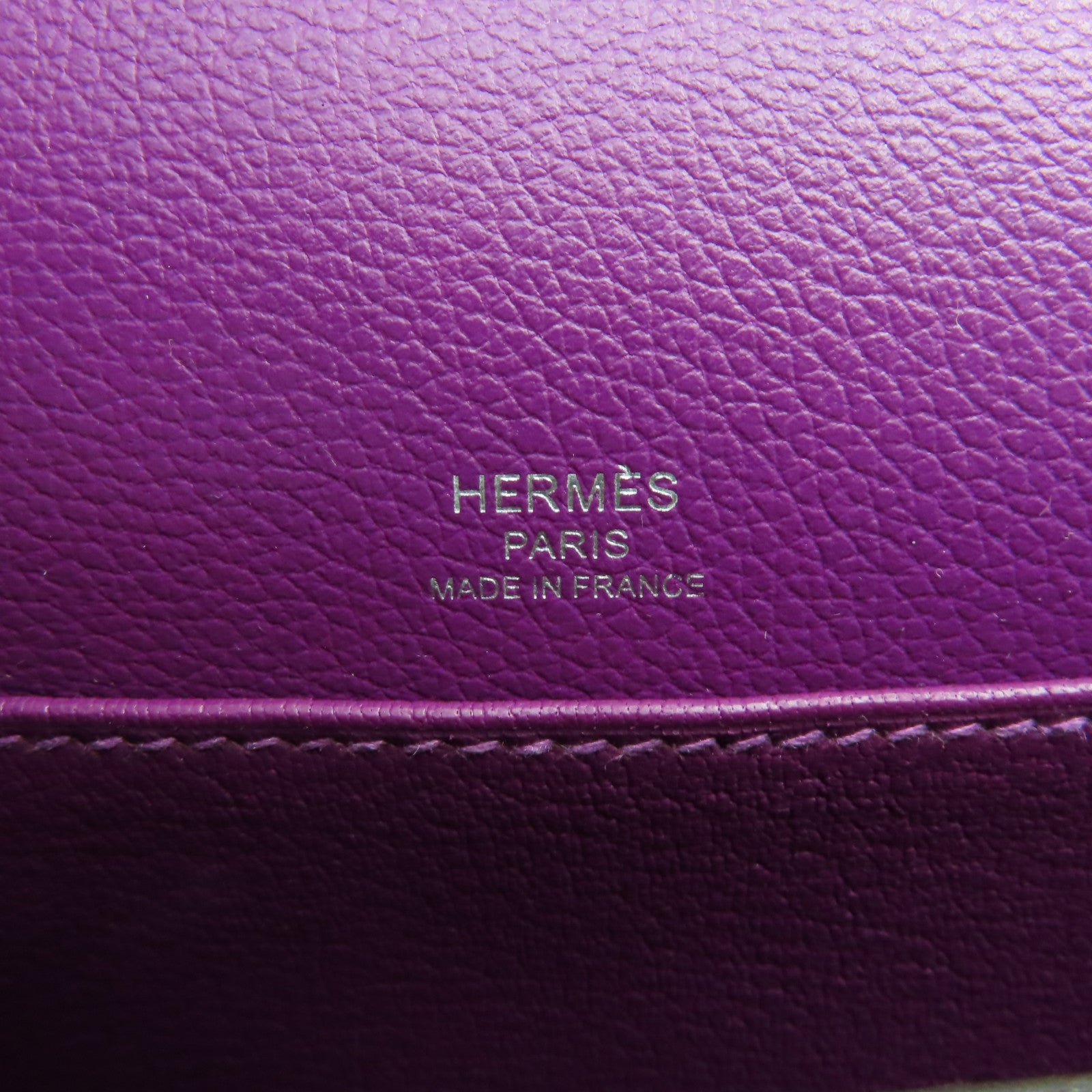 HERMES 【激減優惠】Evercolor皮革Mini Roulis Shoulder Bag銀扣肩背袋Anemone海葵紫色