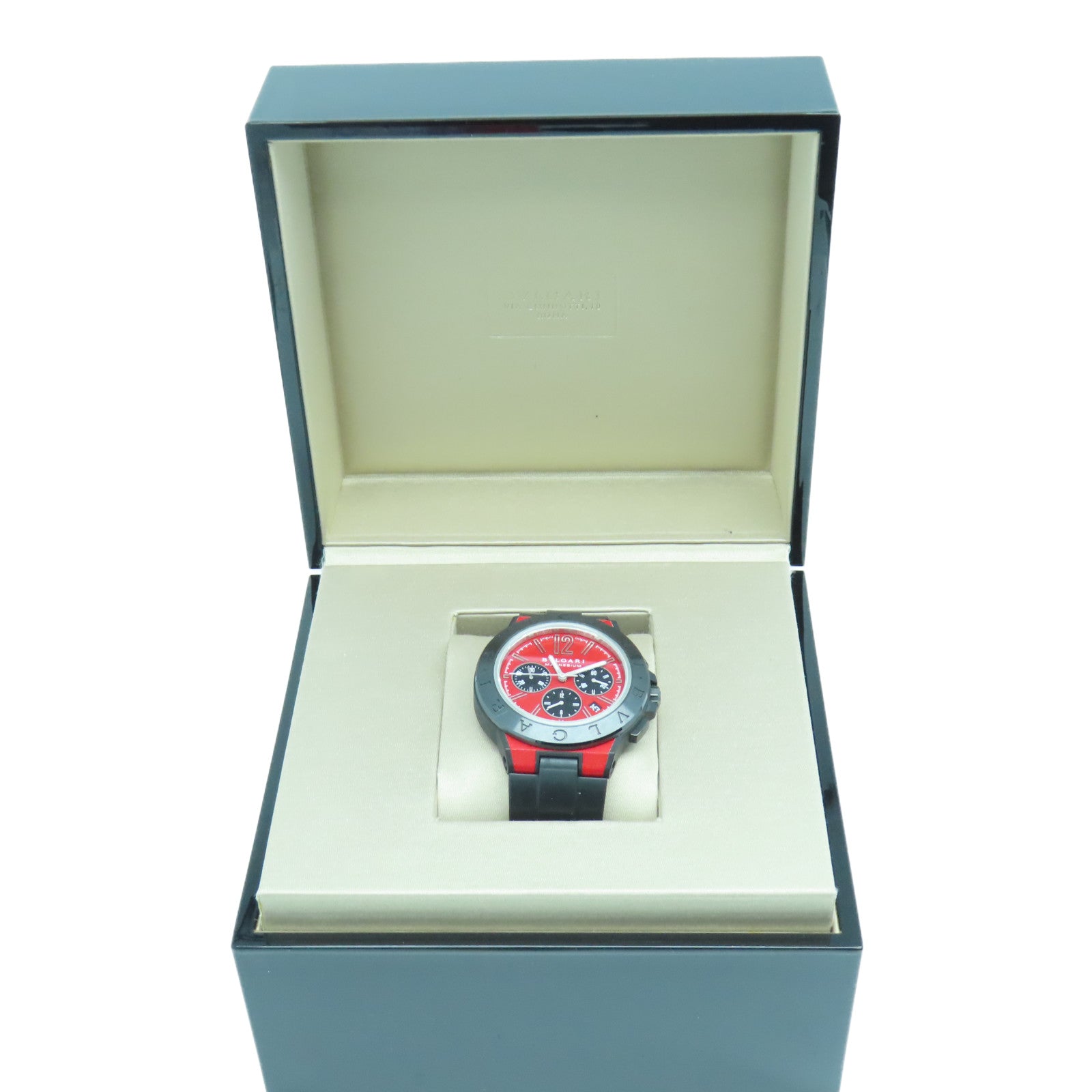 BVLGARI Diagono Magnesium橡膠手錶自動機芯紅色