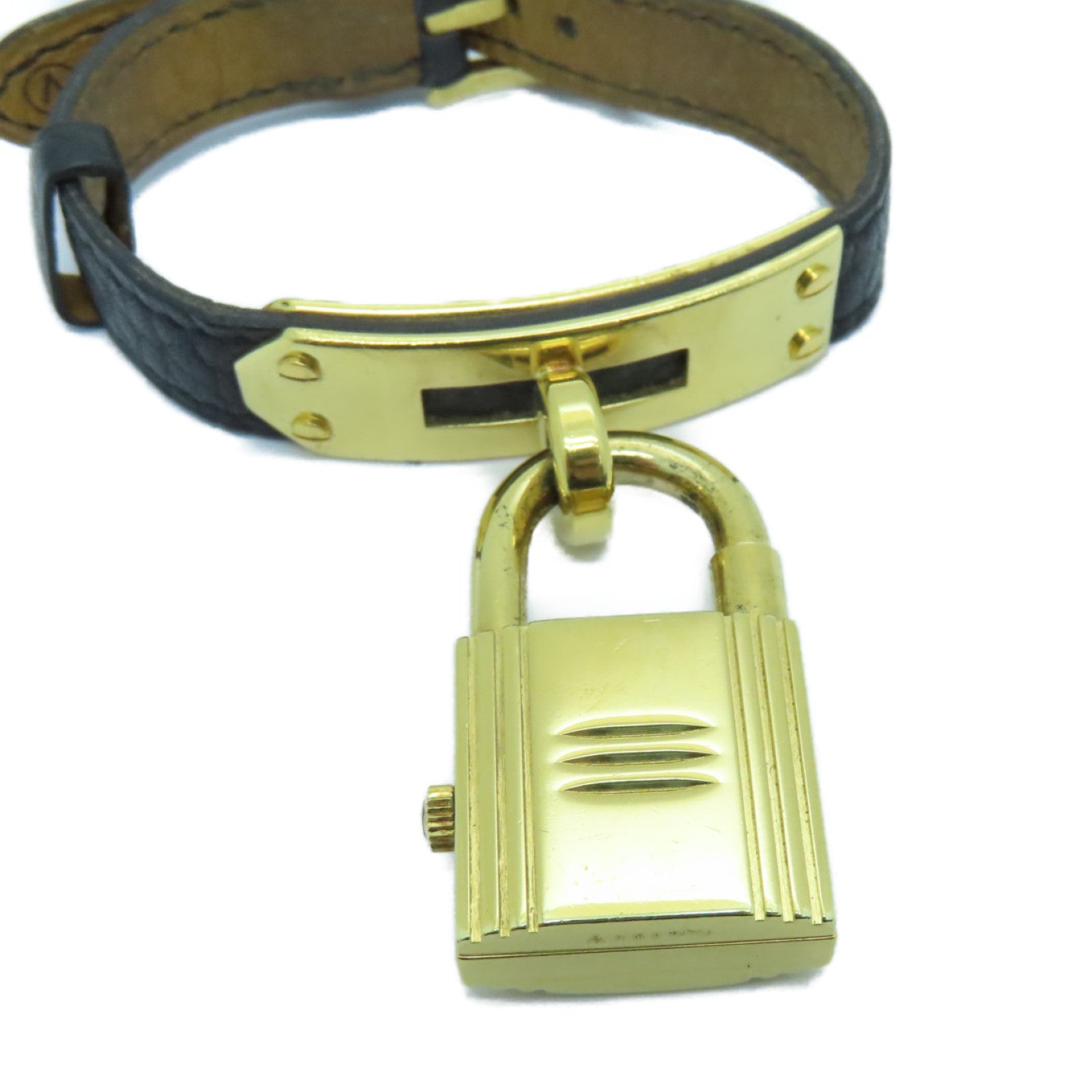 HERMES Kelly Watch不锈钢手表石英机芯黒色