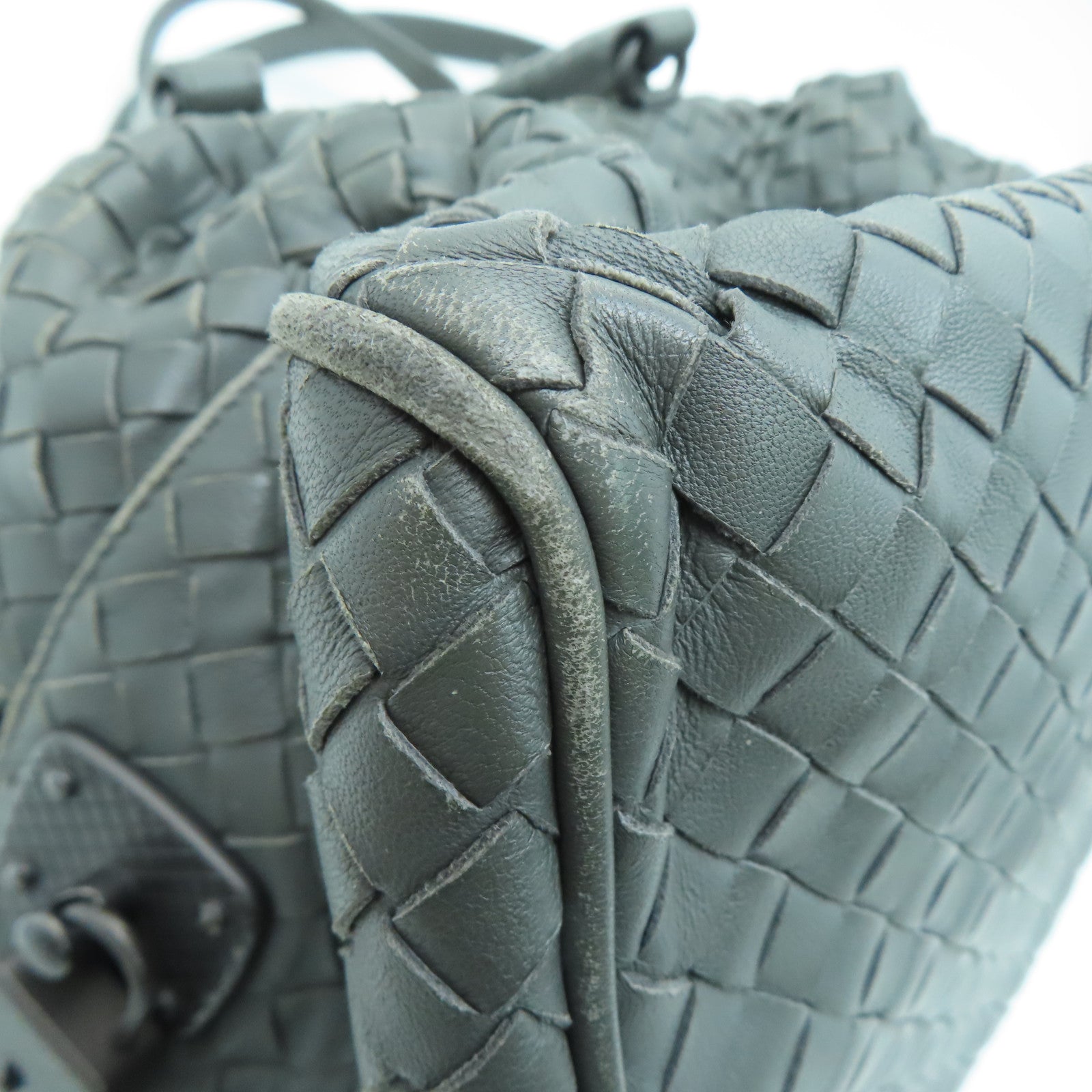 BOTTEGA VENETA 【Sharp Discount】Craftskin Leather 2way Shoulder Bag Handle Shoulder Bag Gray