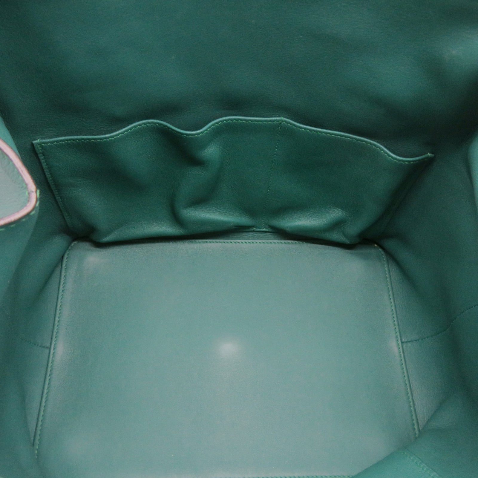 HERMES [Sharp Discount] Evercolor Leather Toolbox 26 Silver Buckle Handle Shoulder Backpack Malachite Green/Malachite/Z6