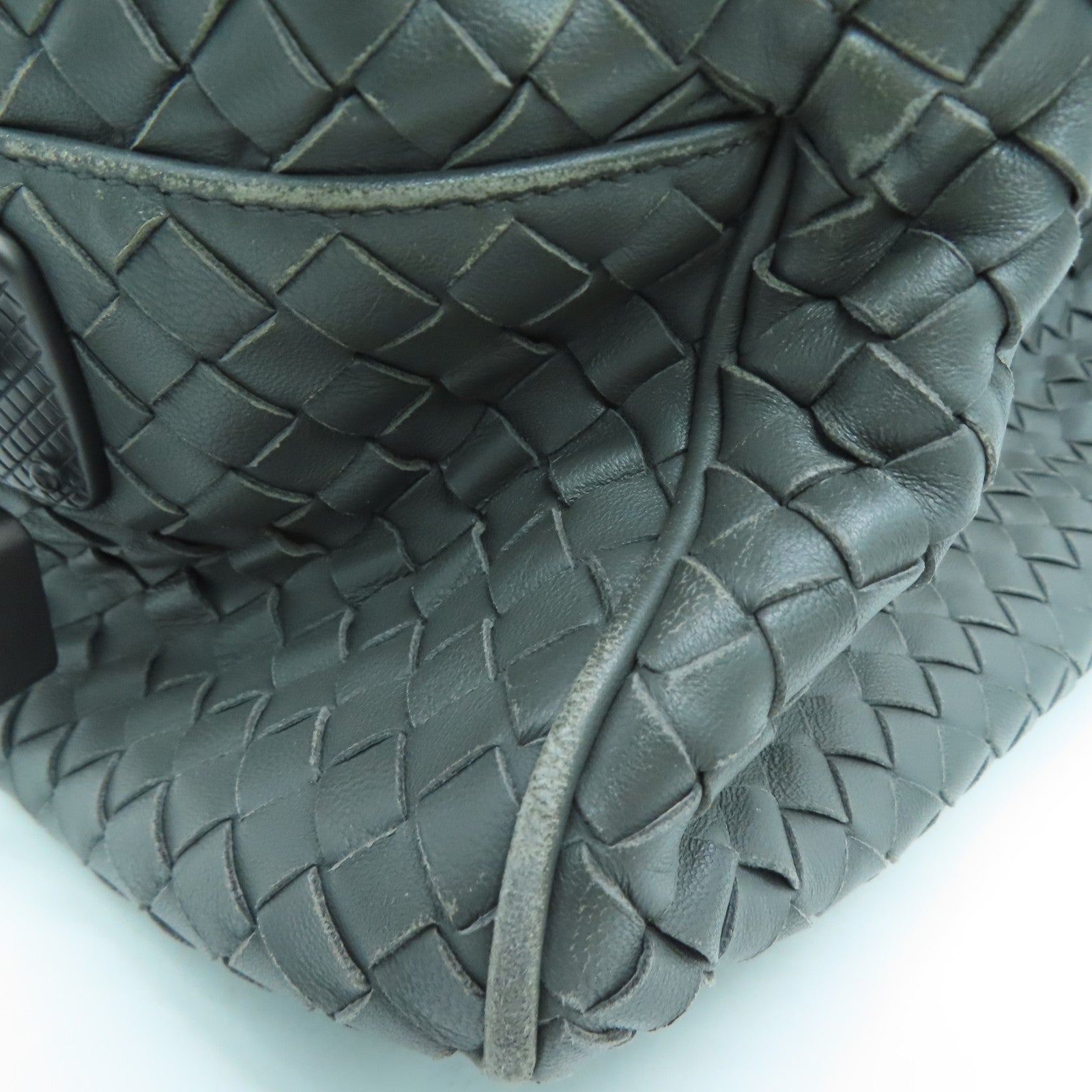 BOTTEGA VENETA 【Sharp Discount】Craftskin Leather 2way Shoulder Bag Handle Shoulder Bag Gray