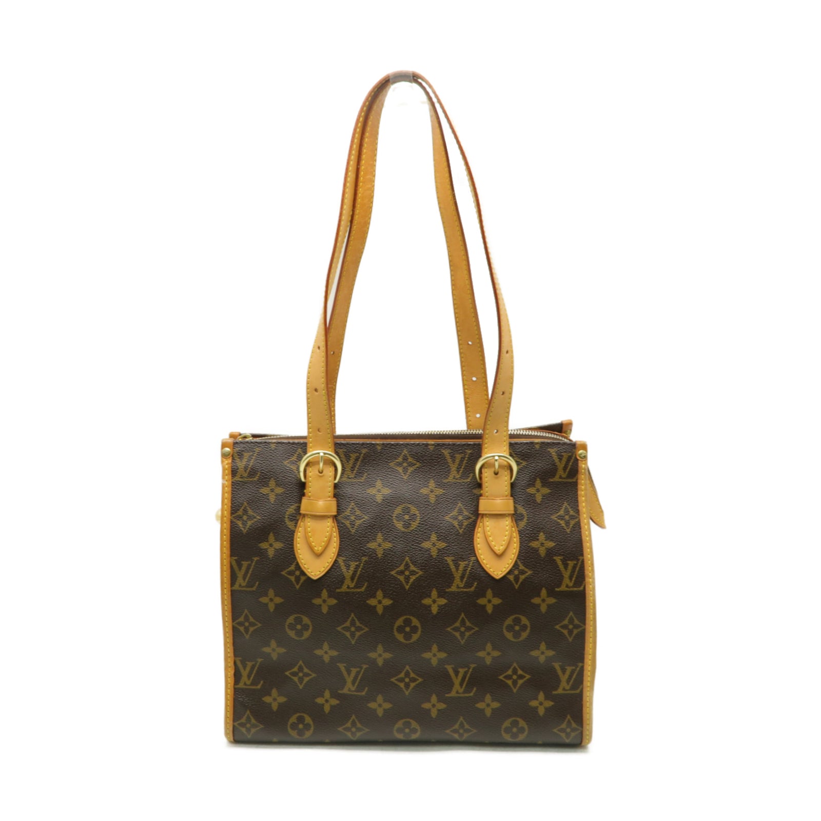 LOUIS VUITTON Monogram Popincourt金扣肩背袋棕色
