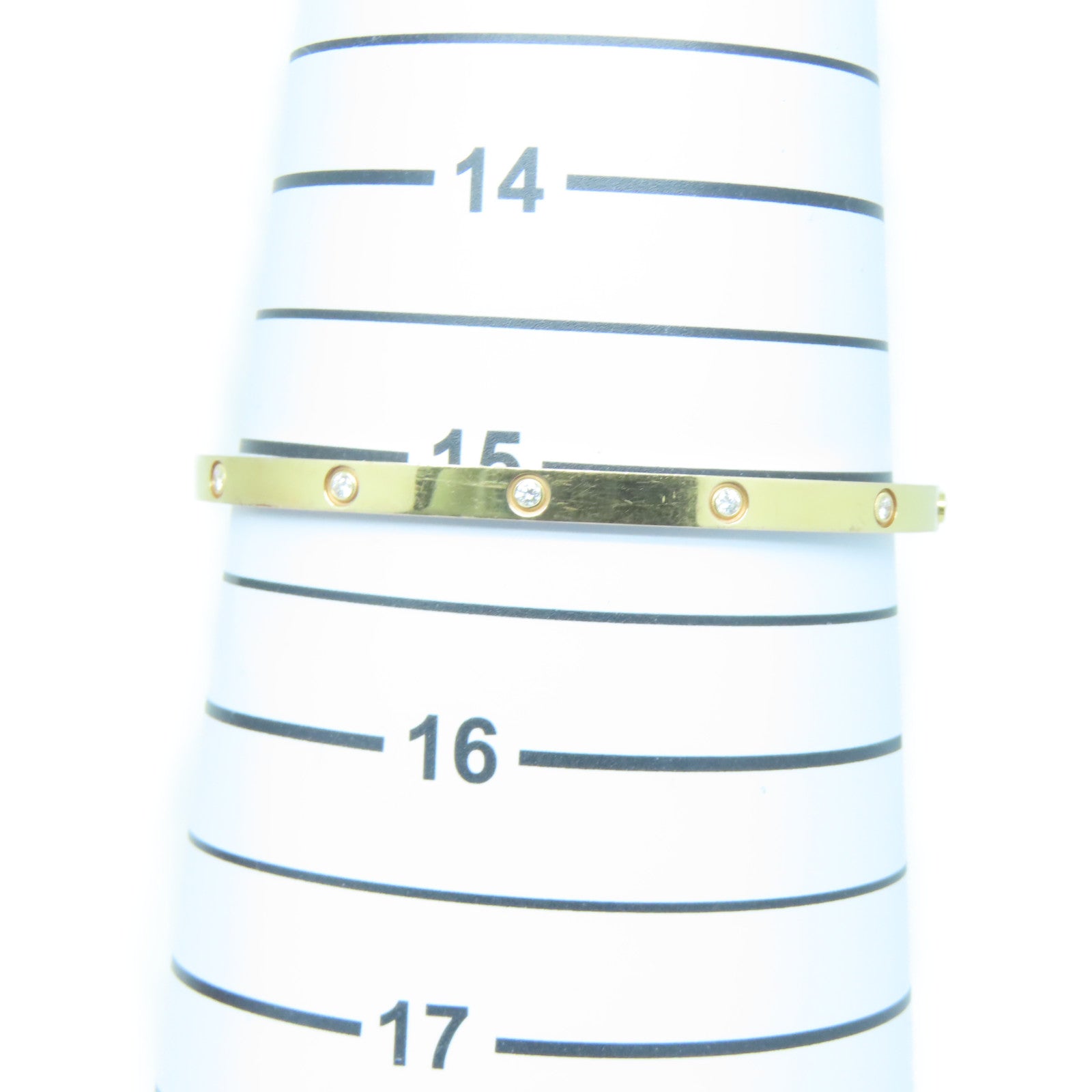 CARTIER 18K玫瑰金Mini Love Bracelet 10 Diamond钻石手镯